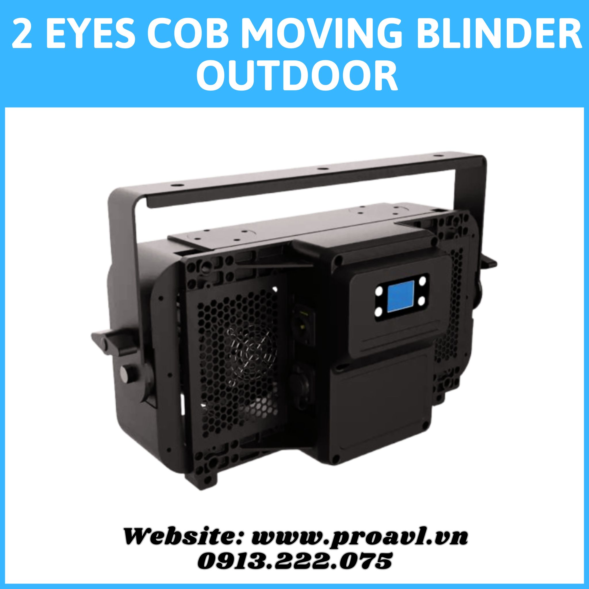 Đèn Sân Khấu 2 Eyes Cob Moving Blinder Outdoor chính hãng Đèn Sân Khấu 2 Eyes Cob Moving Blinder Outdoor chính hãng