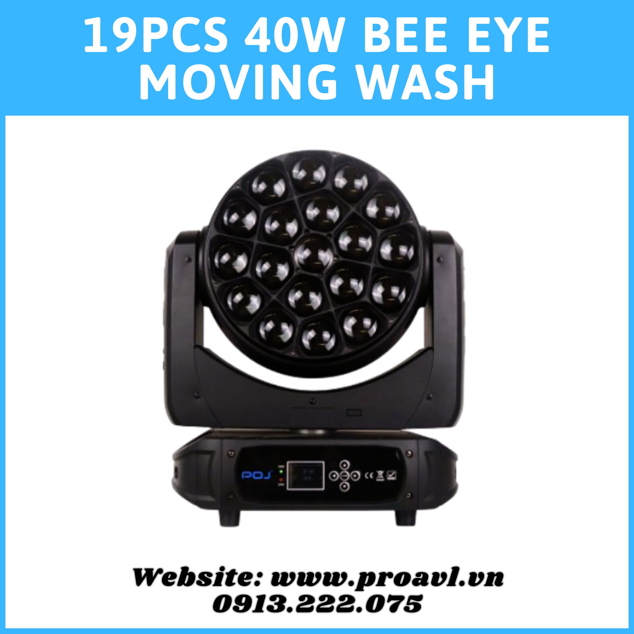 19Pcs 40W Bee Eye Moving Wash Stage Light 19Pcs 40W Bee Eye Moving Wash Stage Light
