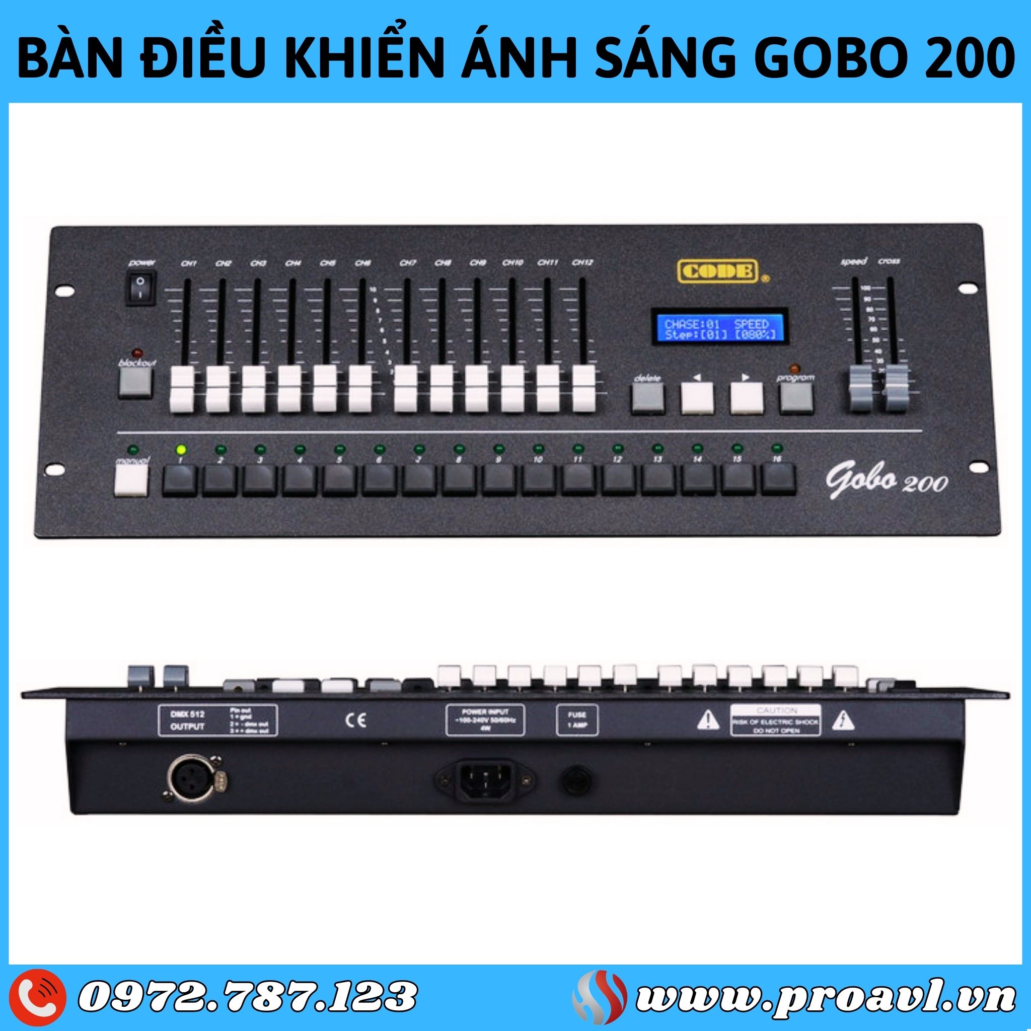 GOBO 200 lighting control table - Genuine code