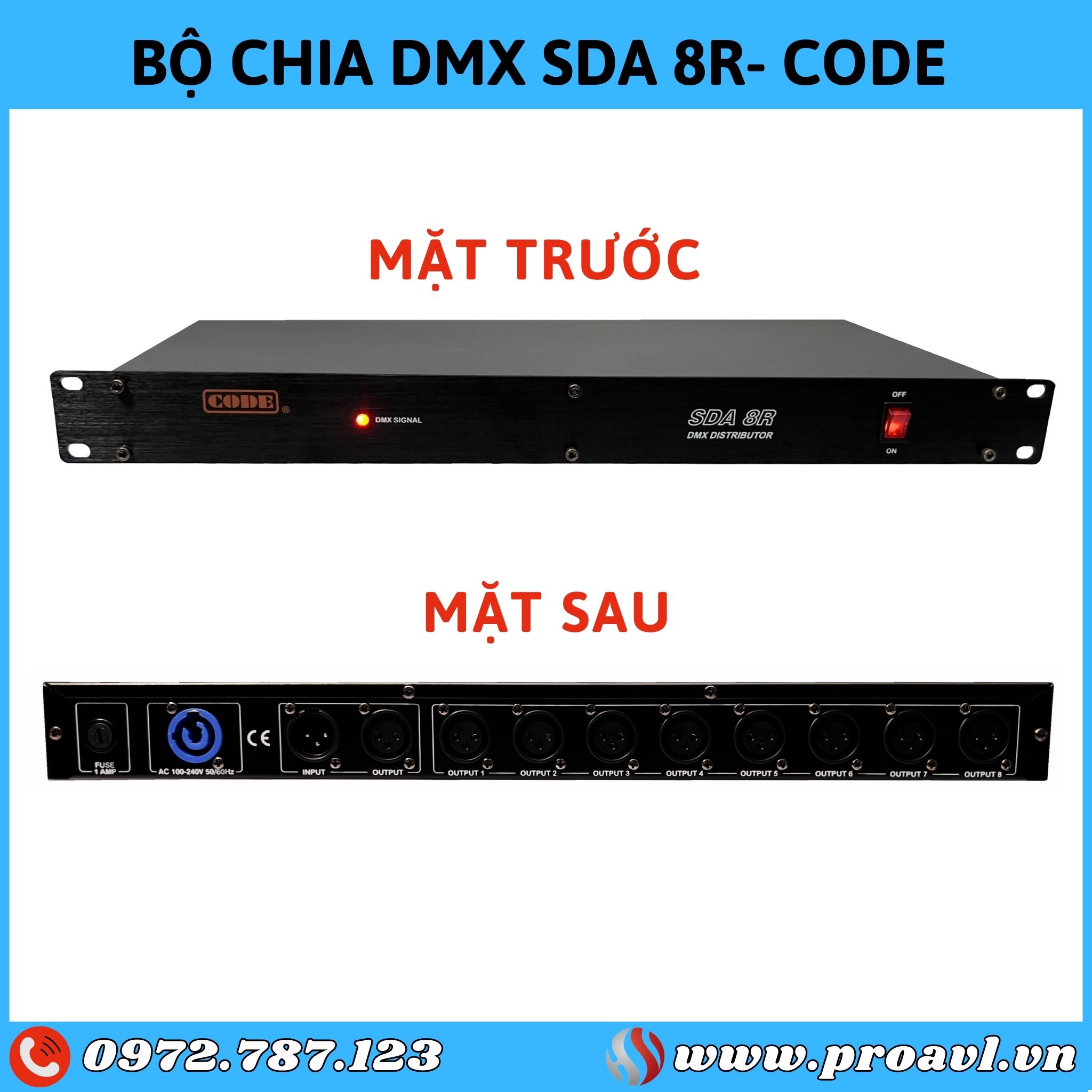 Bộ chia DMX SDA 8R CODE chính hãng, giá tốt