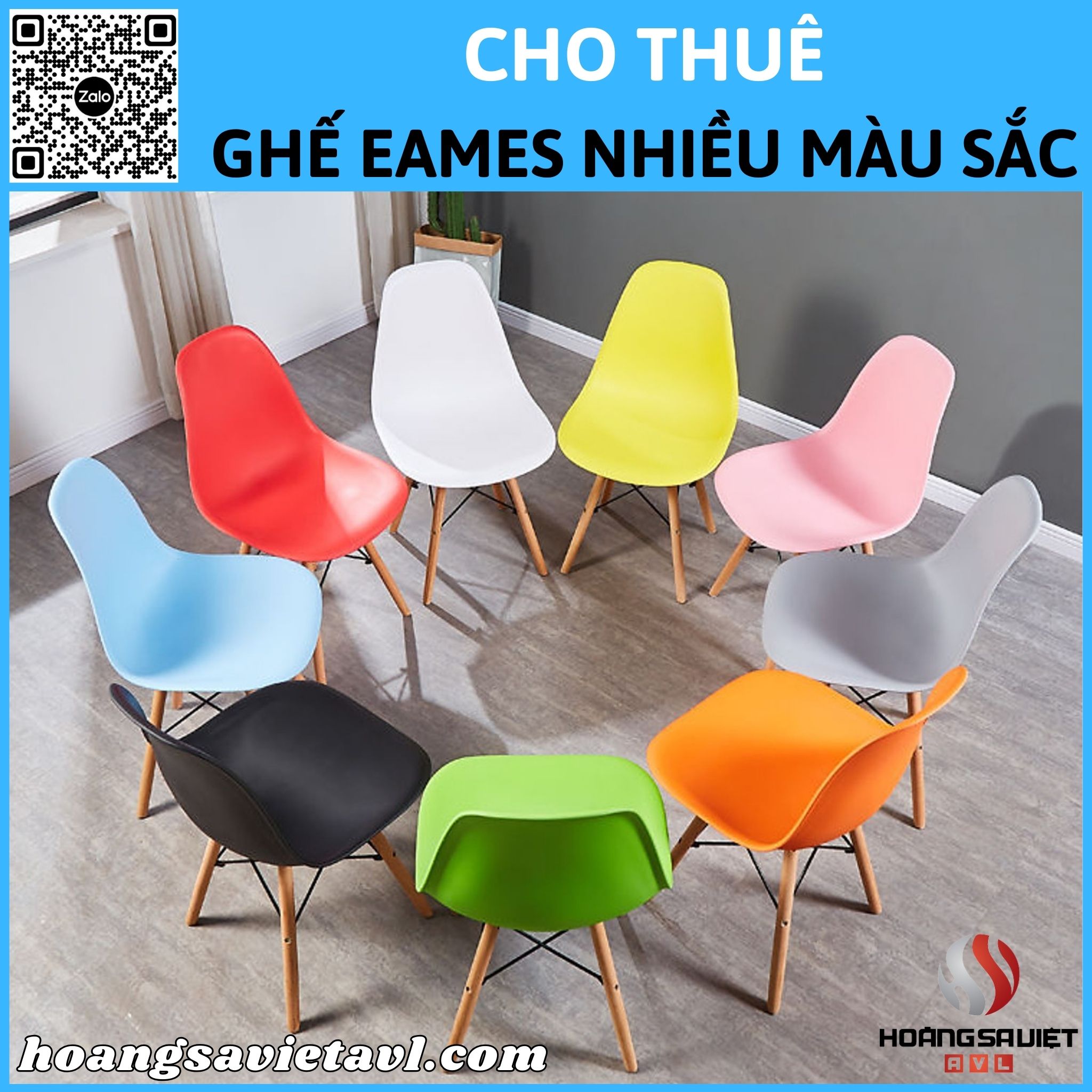 Cho thuê ghế Eames nhiều màu sắc tại Hà Nội