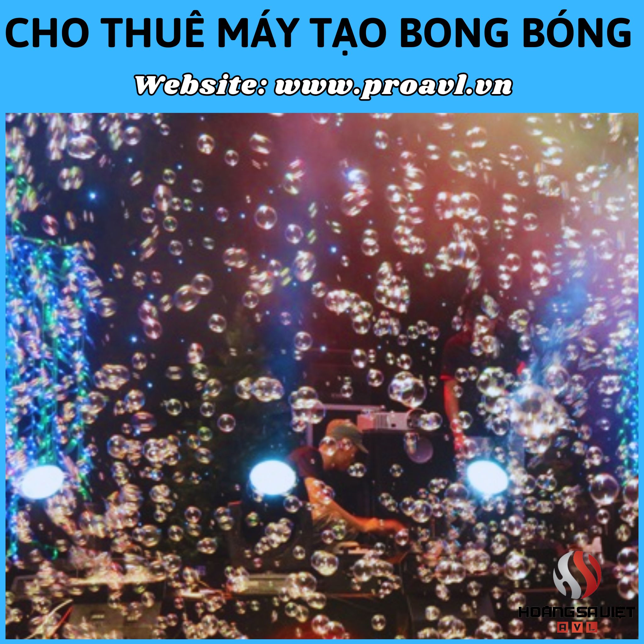 Cho thuê máy tạo bong bóng sân khấu 