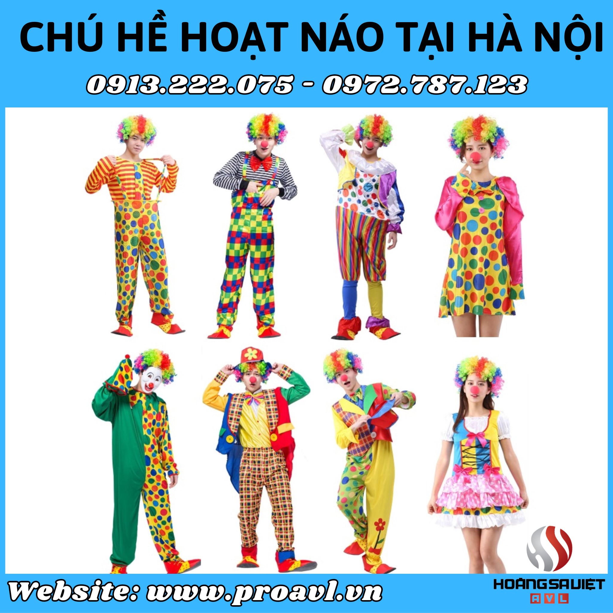 Cho thuê chú hề hoạt náo giá rẻ tại Hà Nội Cho thuê chú hề hoạt náo giá rẻ tại Hà Nội