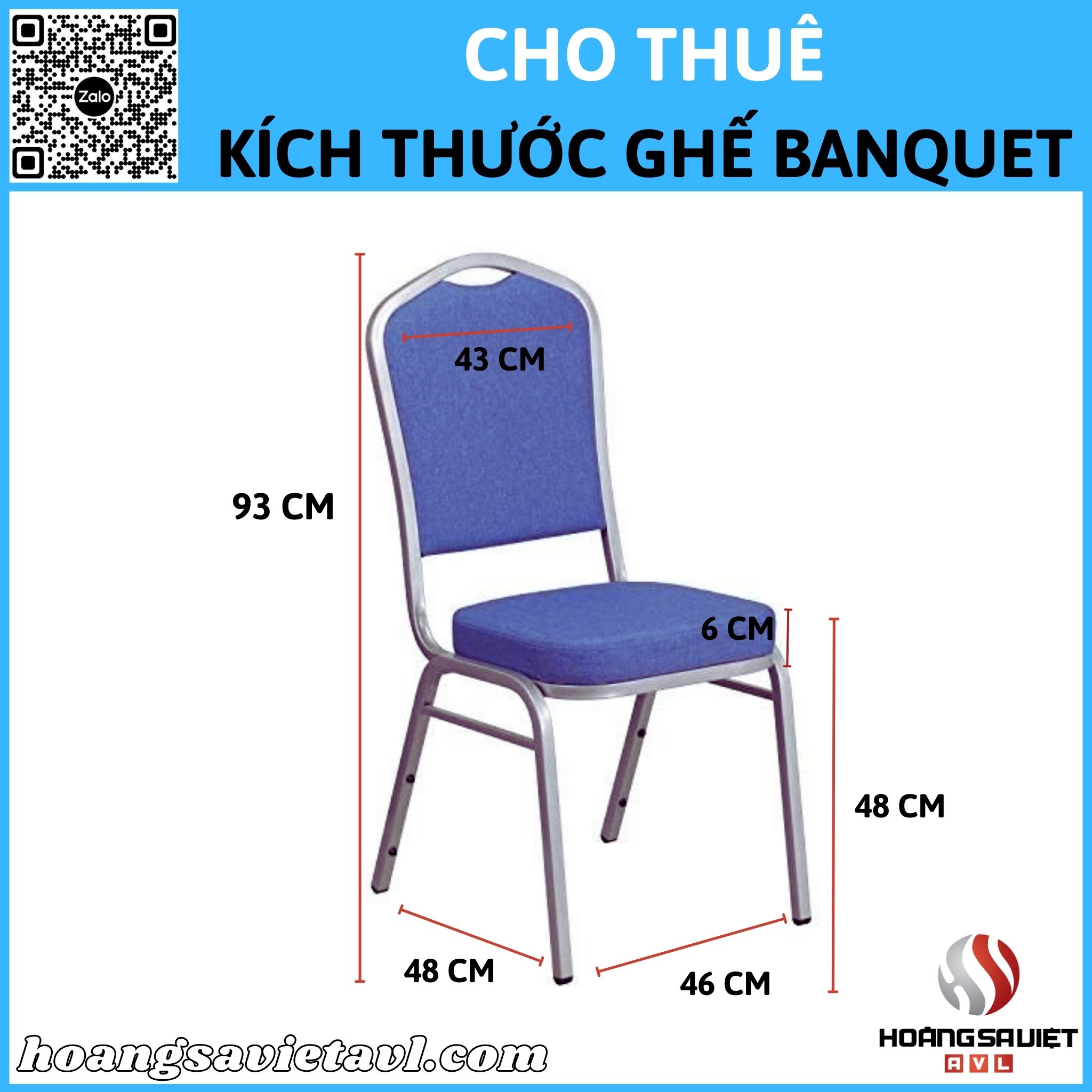 Event banquet chair dimensions