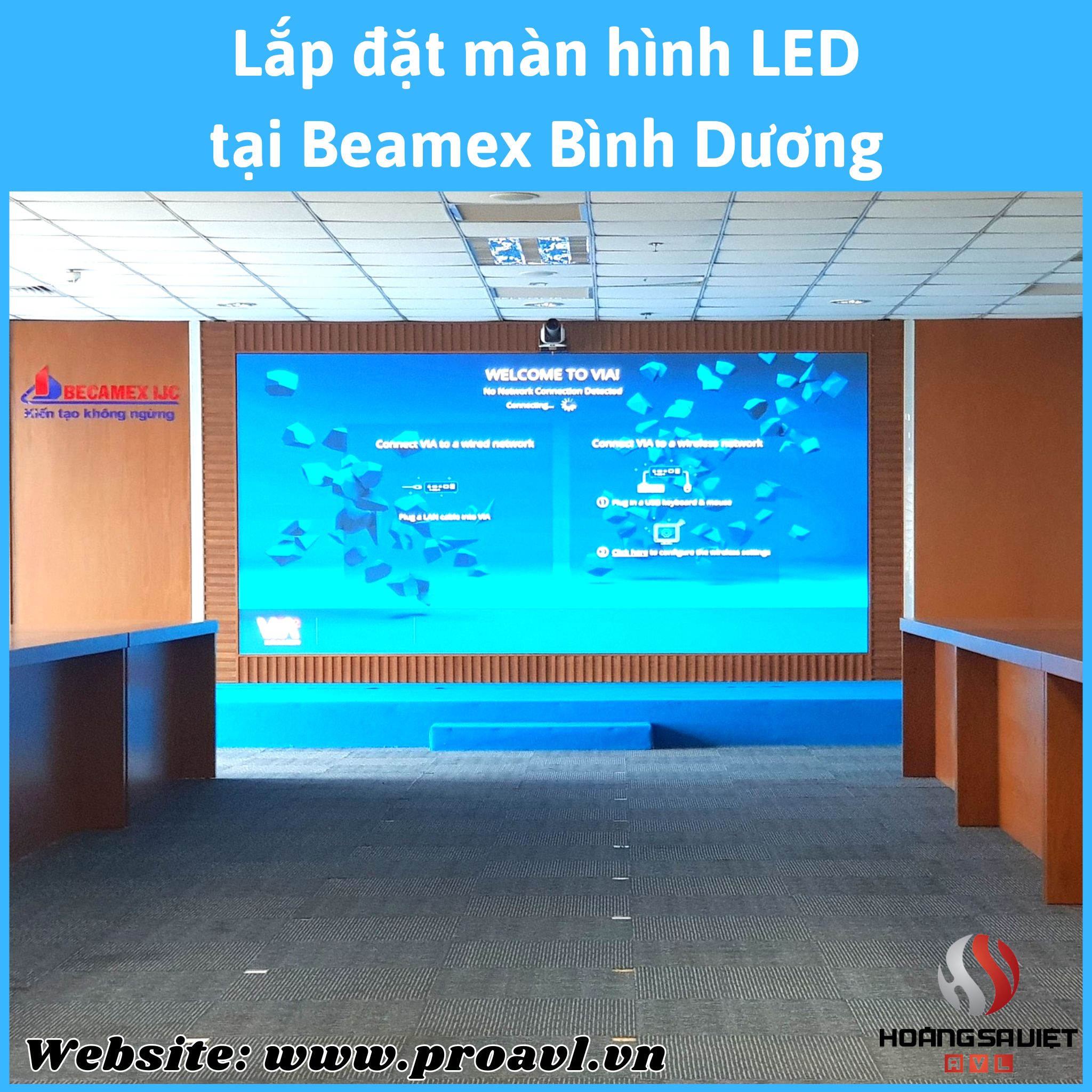 HSV AVL lắp đặt màn hình LED hội trường tại Bình Dương