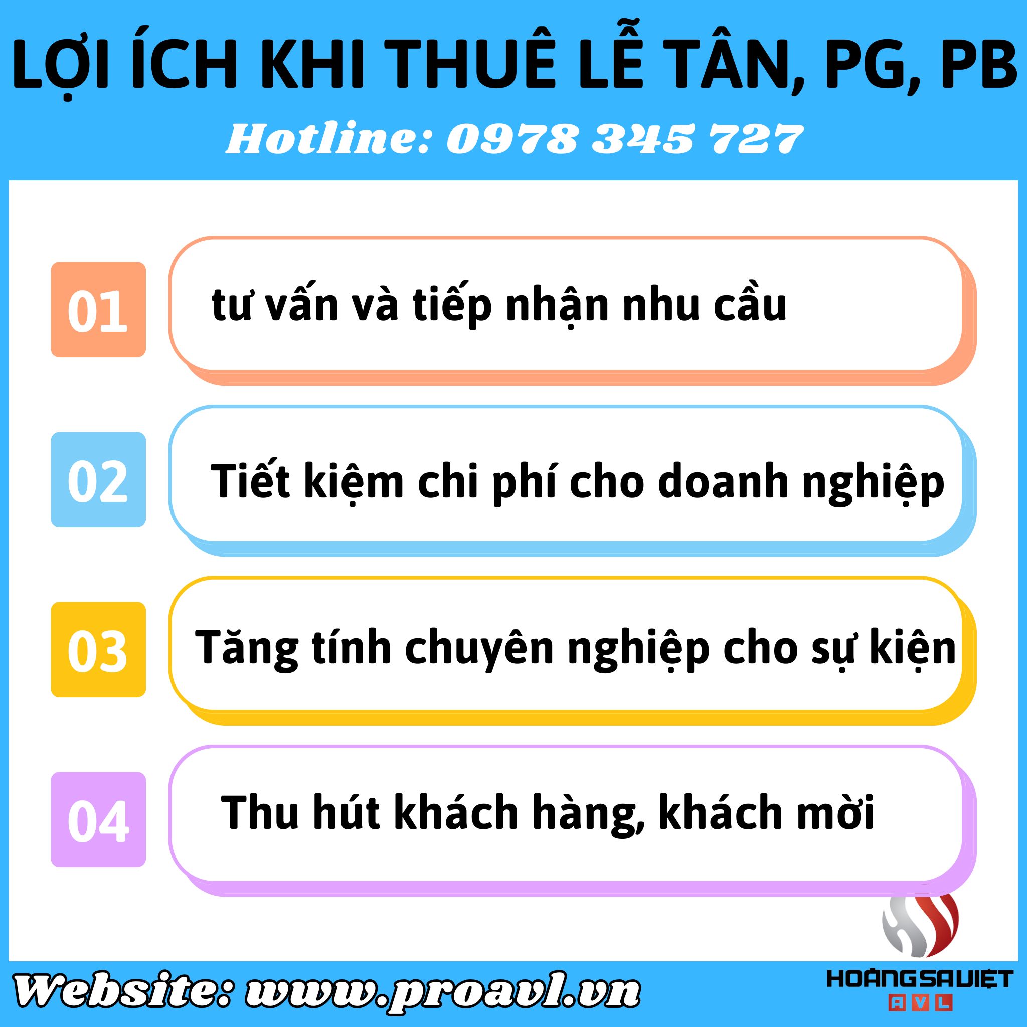 Lợi ích khi thuê Lễ tân, PG & PB cho sự kiện