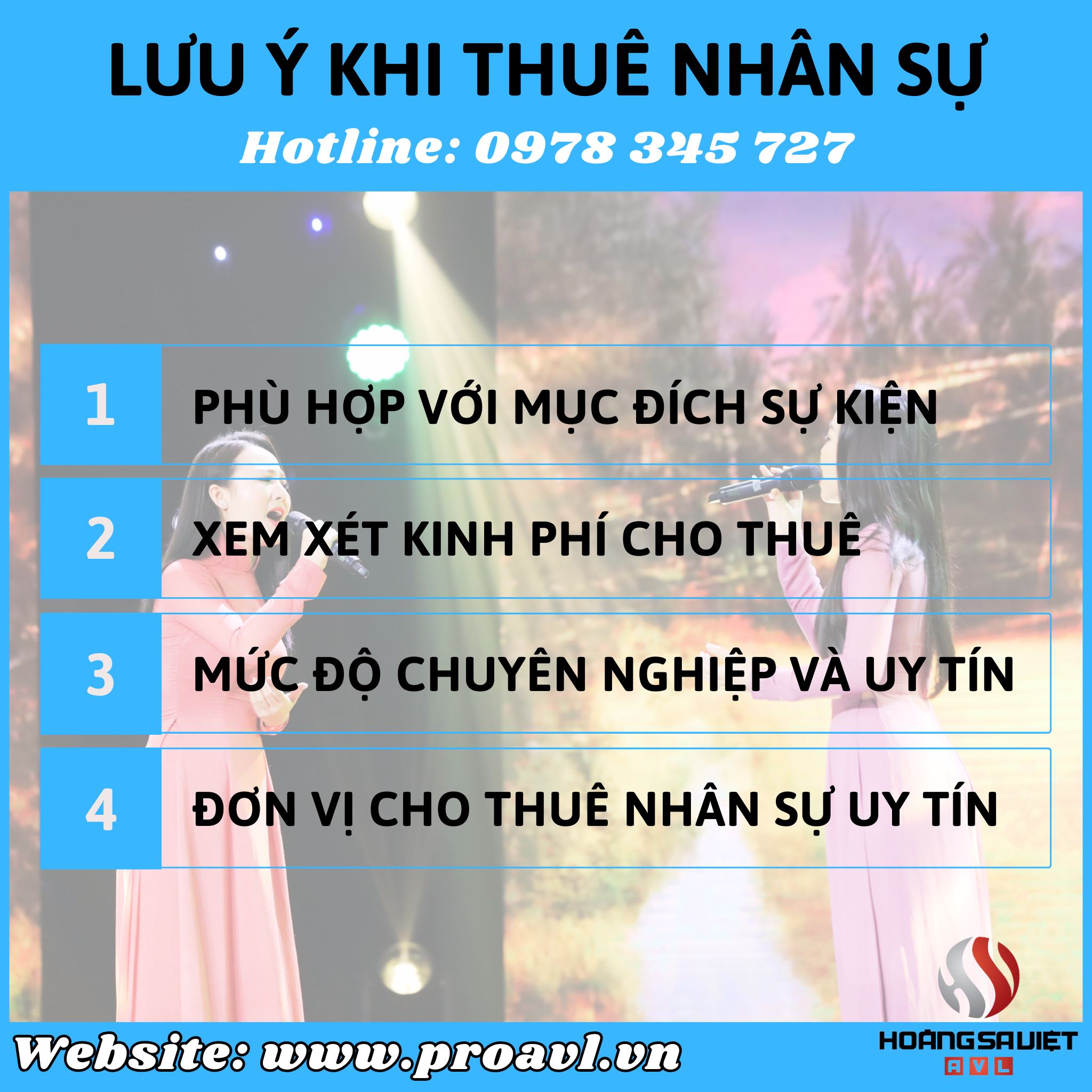 Những lưu ý trước khi thuê nhân sự sự kiện 
