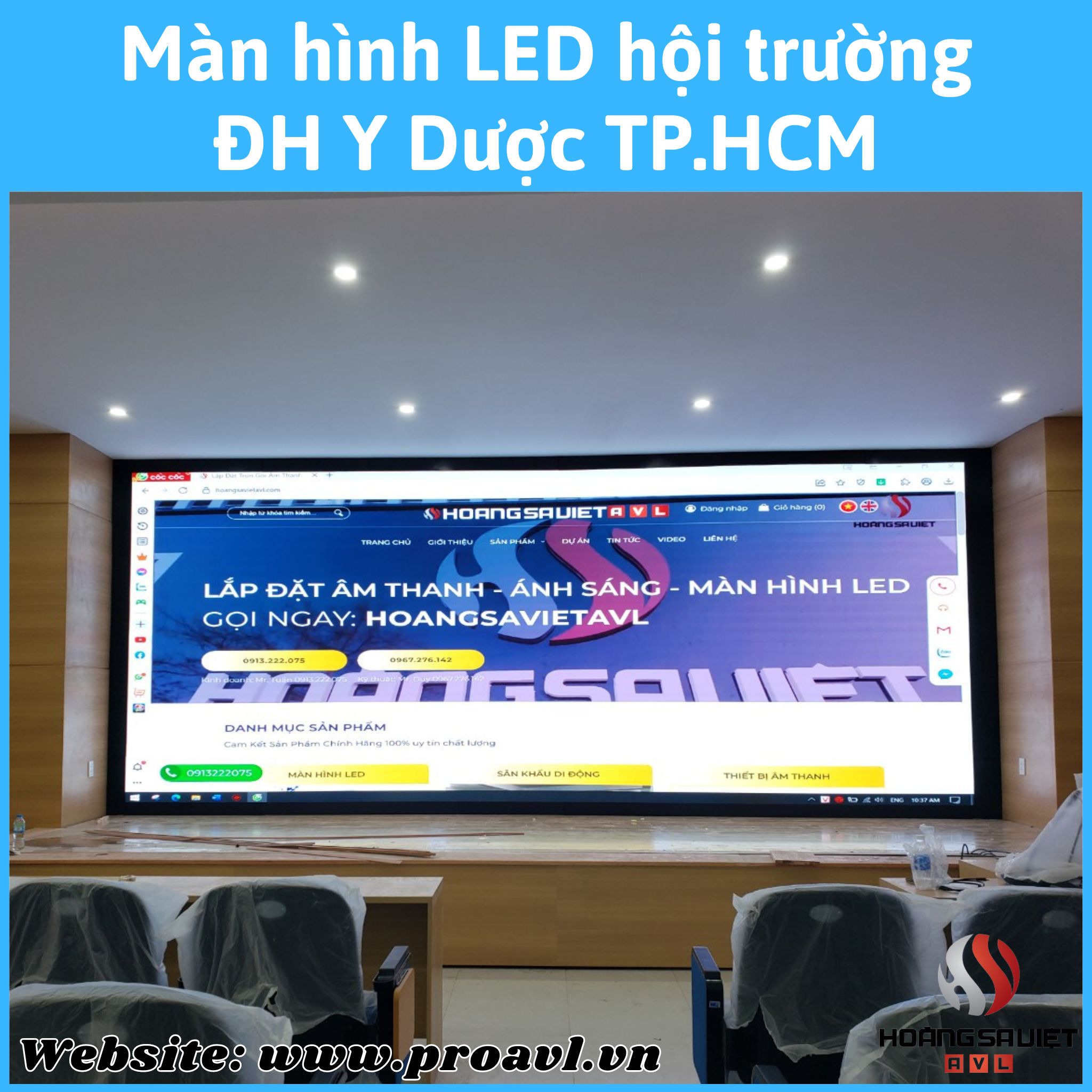 Dự án lắp đặt màn hình LED hội trường tại trường ĐH Y Dược TP.HCM