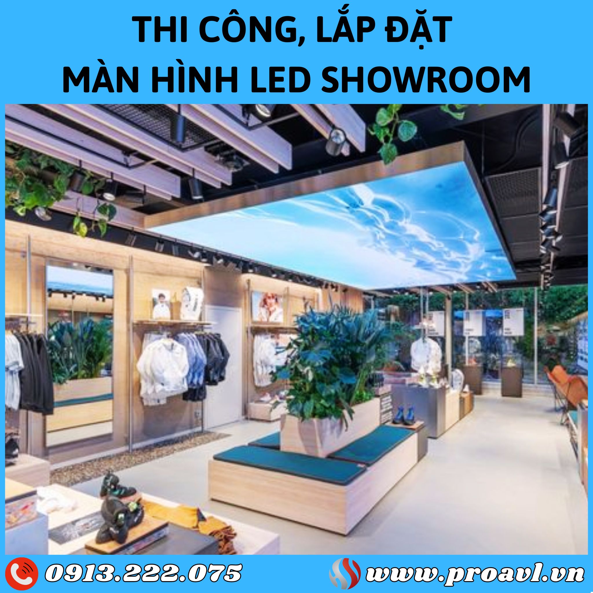 Thi công, lắp đặt màn hình Led Showroom tại HSV ProAVL