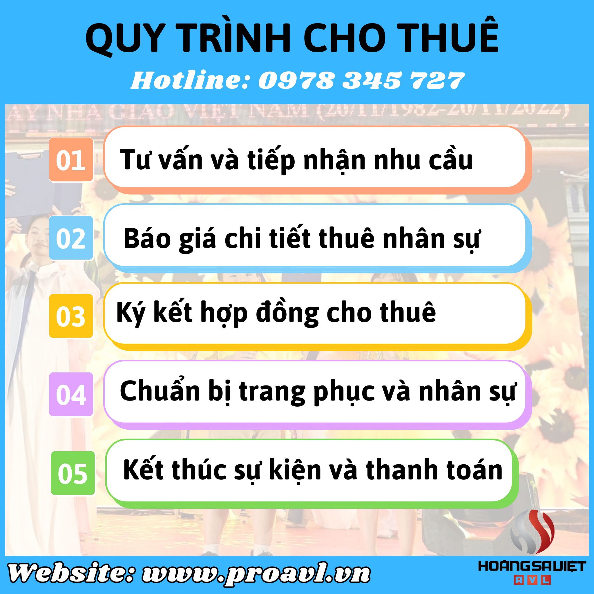 Quy trình cho thuê ca sĩ tại HSV ProAVL Hà Nội 