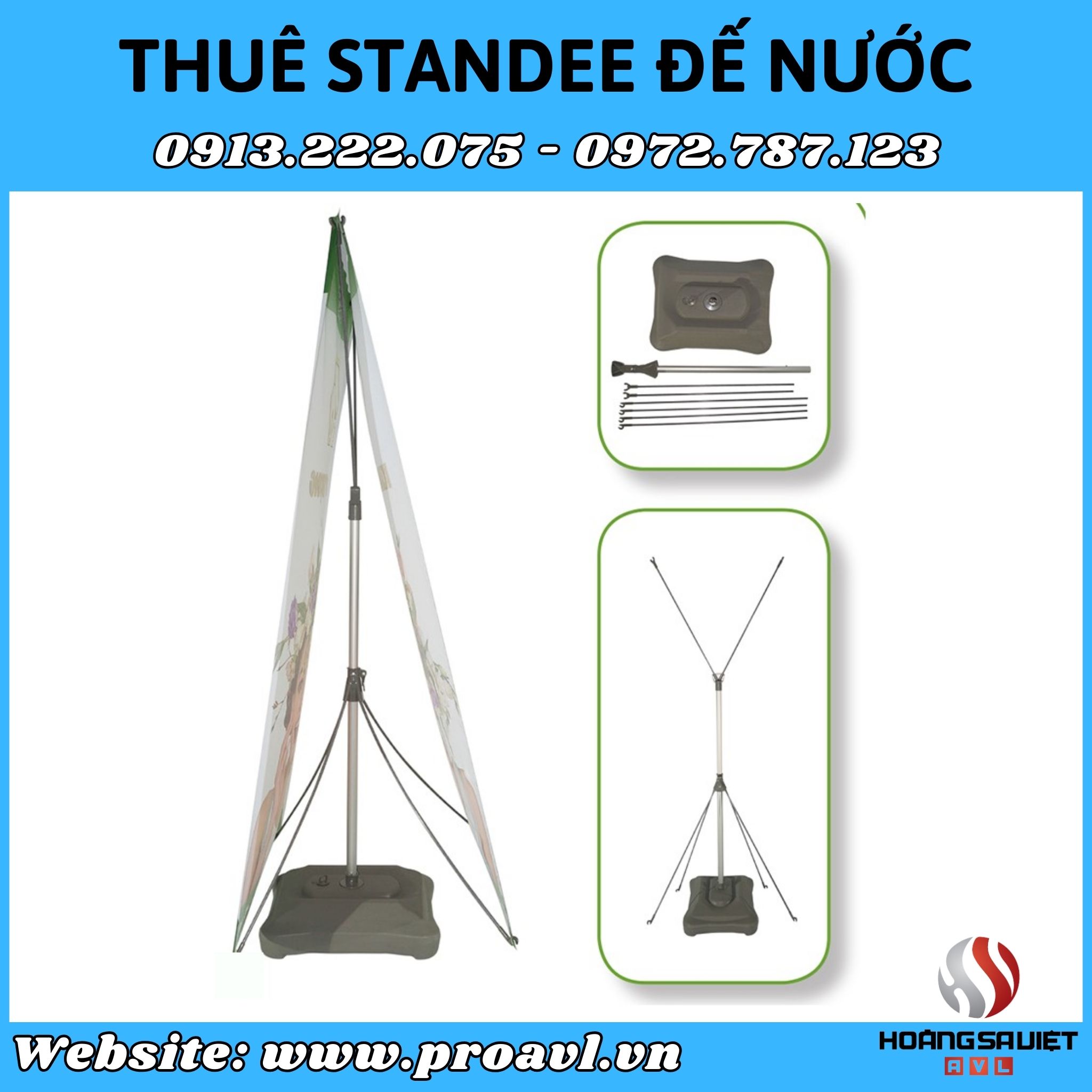 Thuê Standee đế nước tại Hà Nội