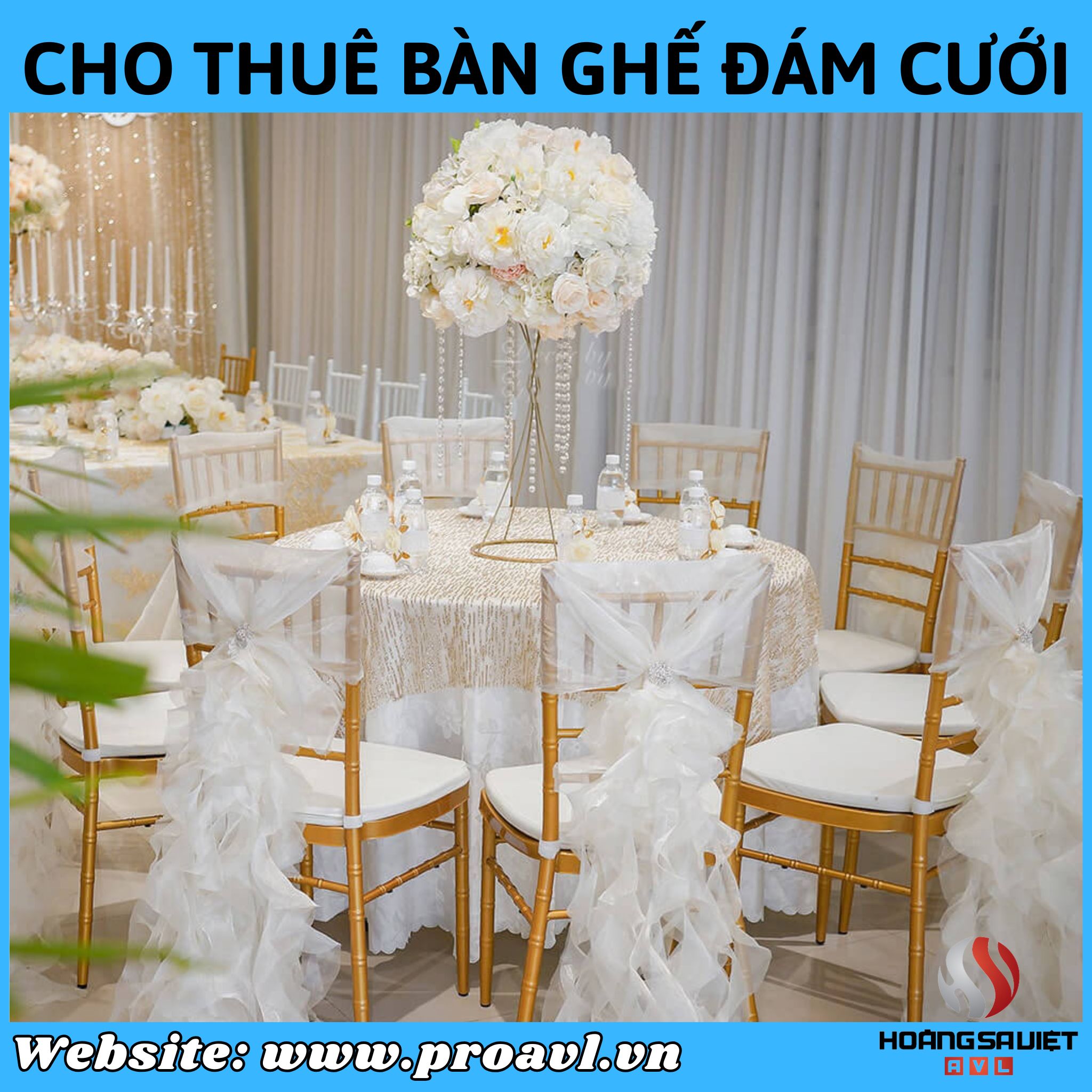 Cho thuê tràn trí ghế đám cưới tại Hà Nội