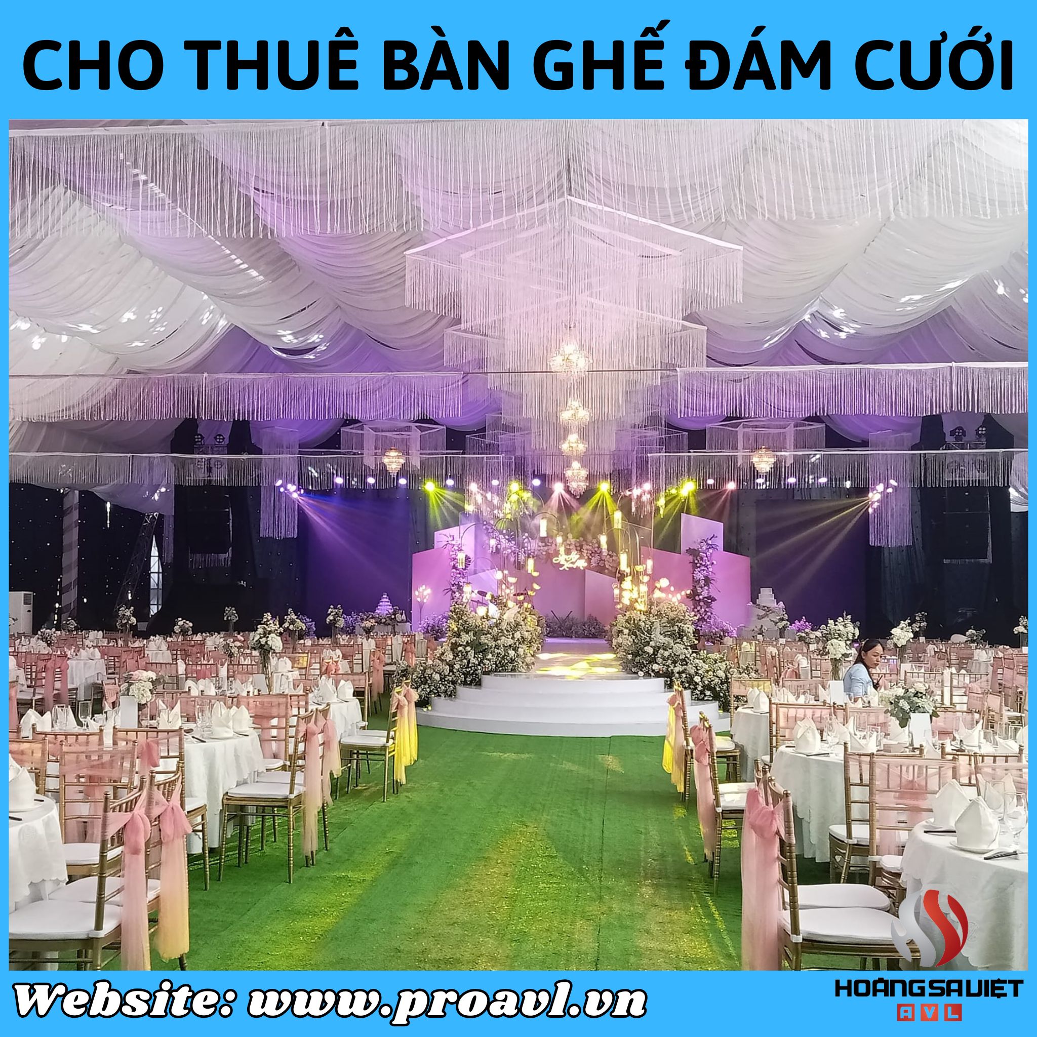 Cho thuê dịch vụ bàn ghế đám cưới 