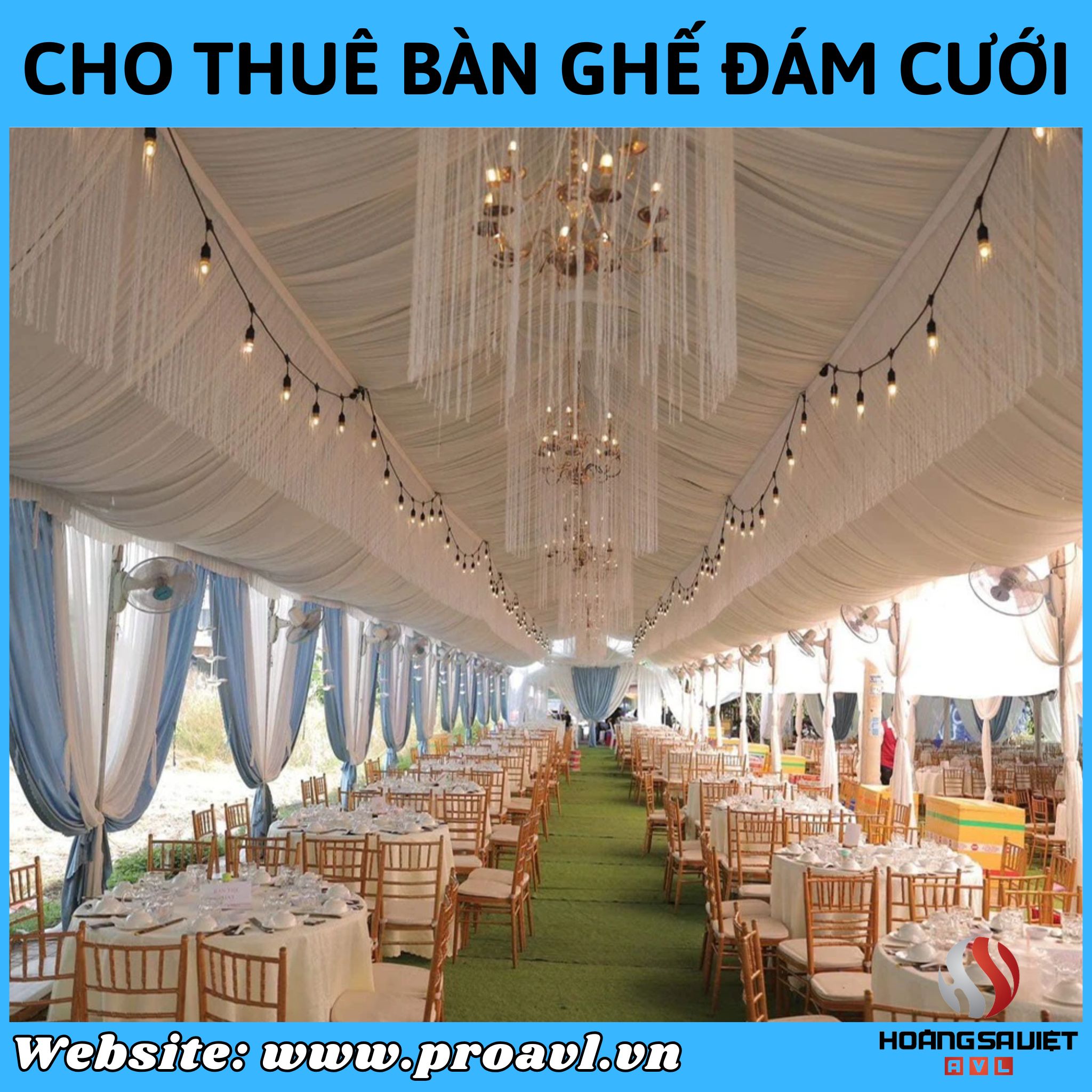 Cho thuê bàn ghế tiệc cưới ngoài trời 
