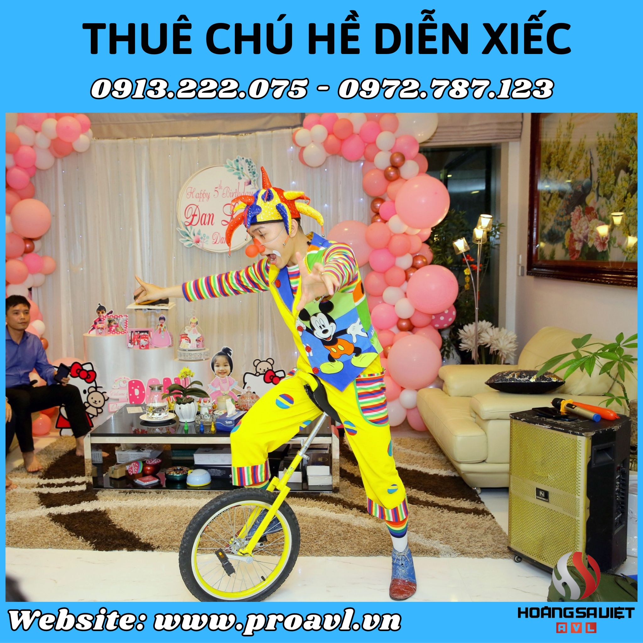 Cho thuê chú hề diễn xiếc sự kiện Cho thuê chú hề diễn xiếc sự kiện