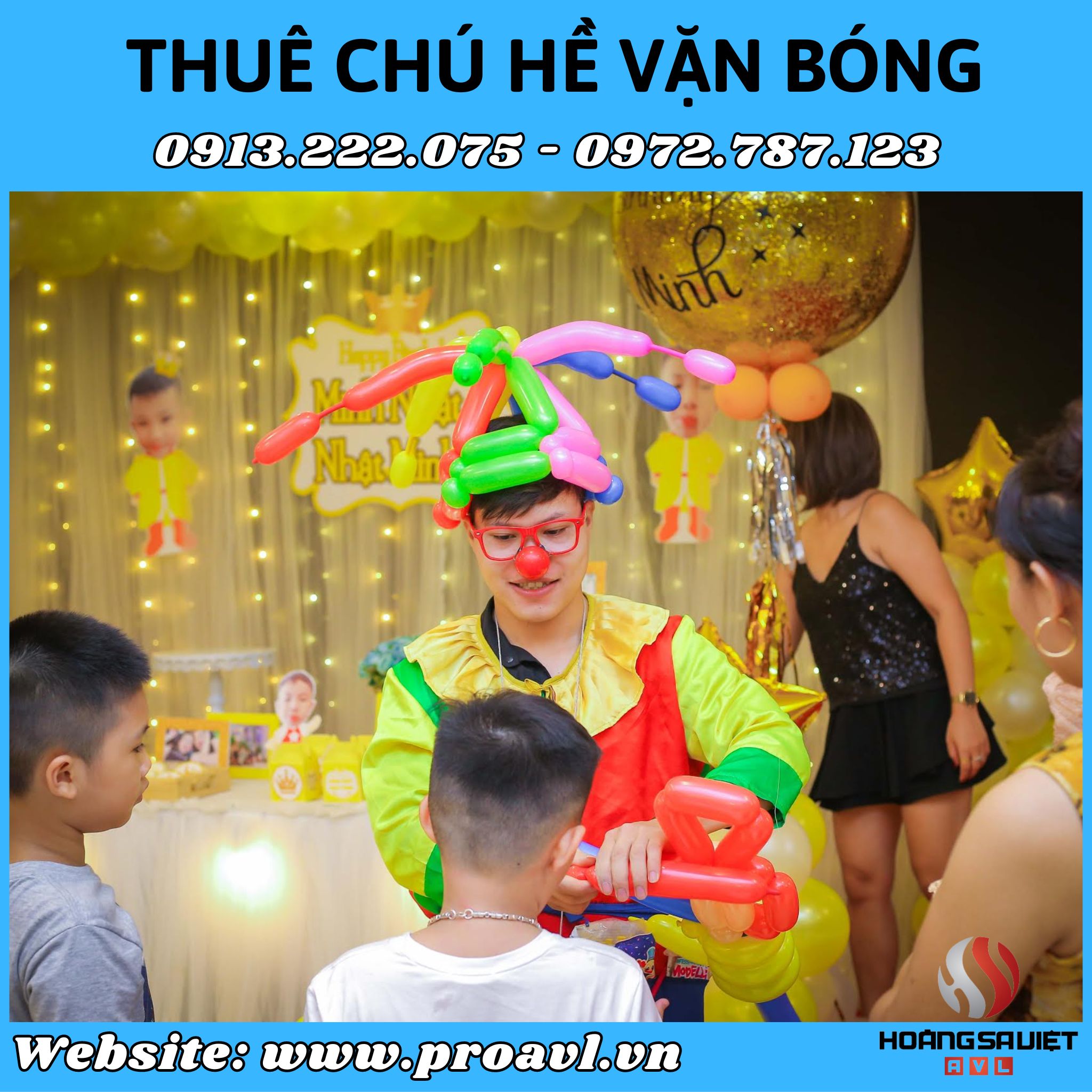 Cho thuê chú hề vặn bóng tại Hà Nội