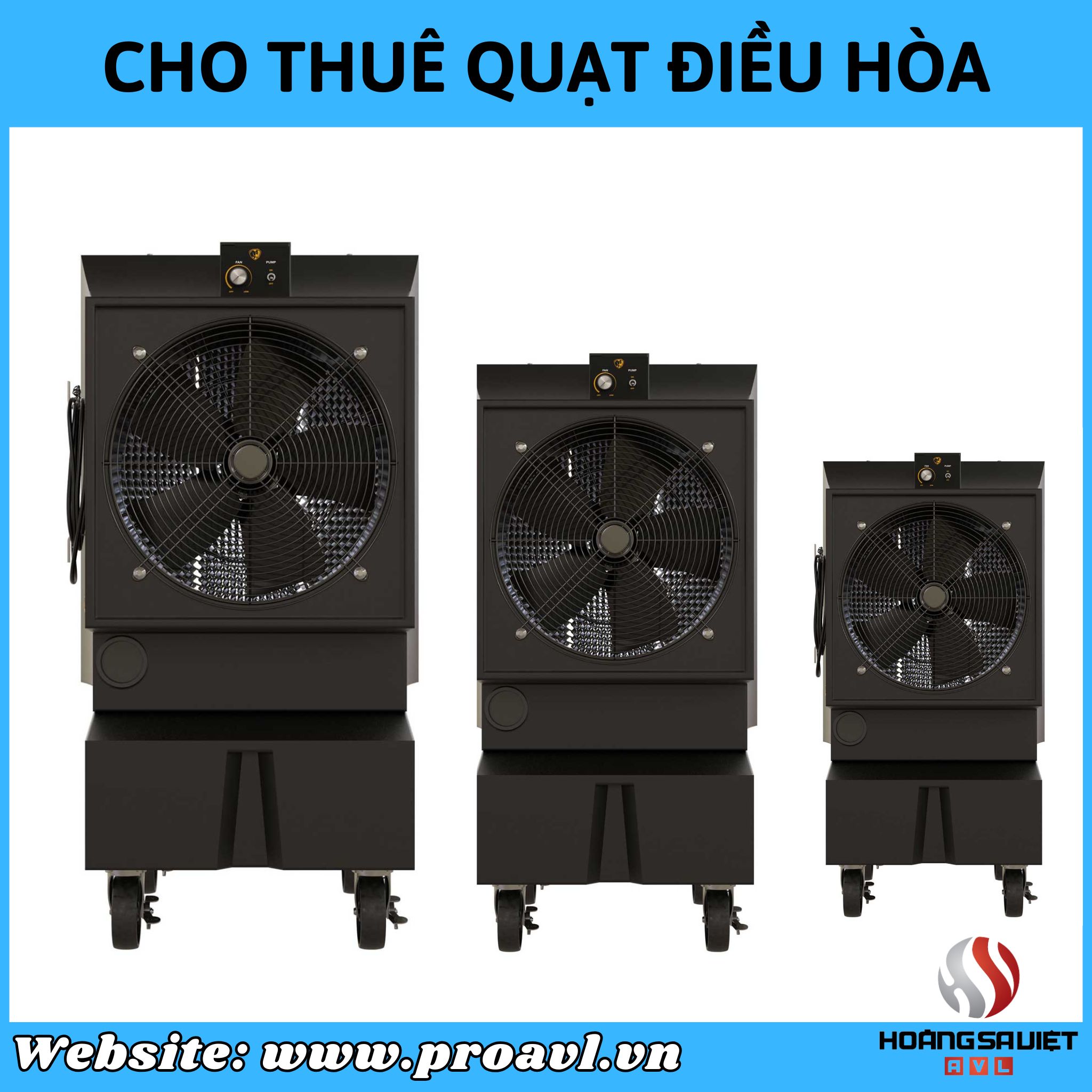 Event steam fan rental in Hanoi and Ho Chi Minh City