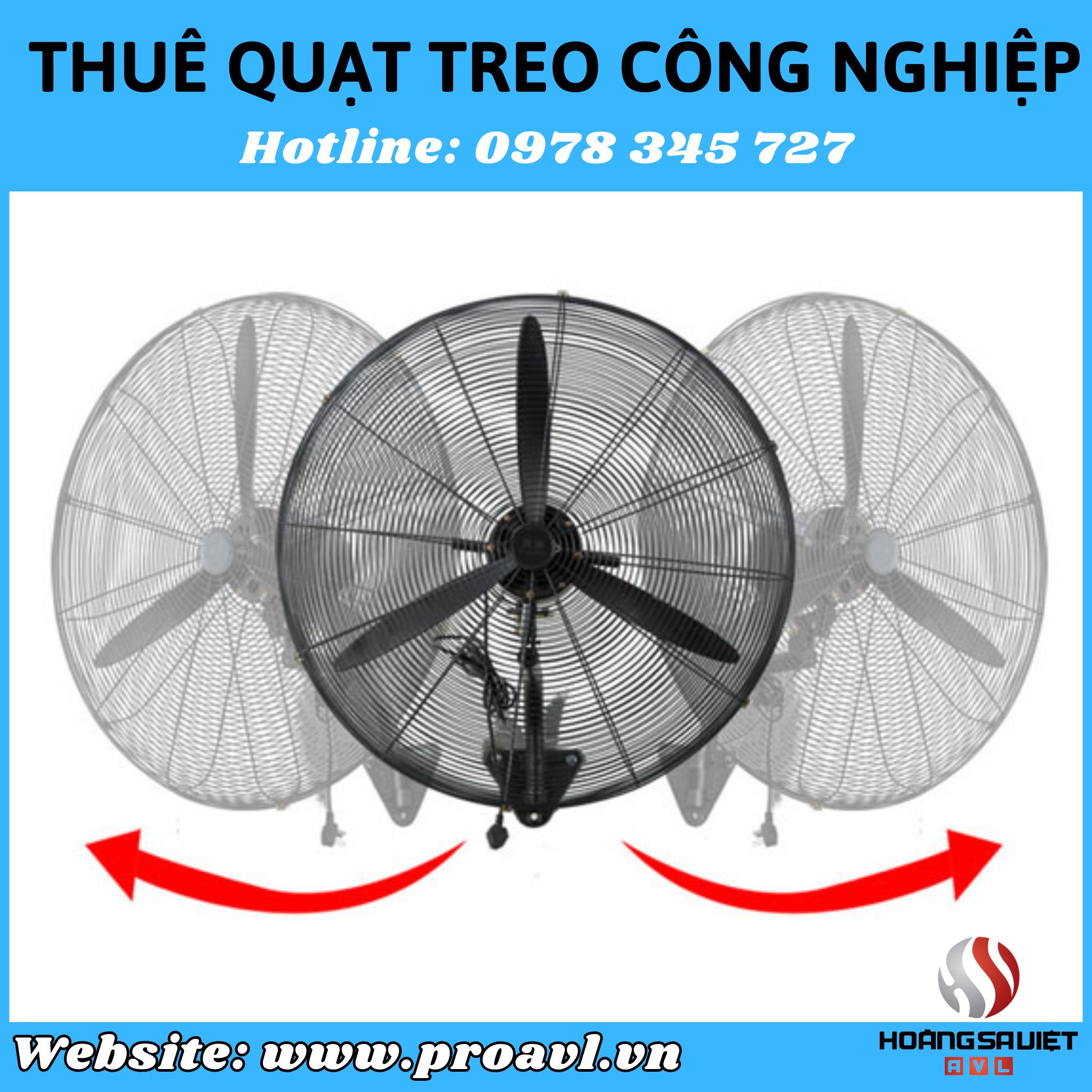 Cho thuê quạt treo tường công nghiệp sự kiện ngoài trời