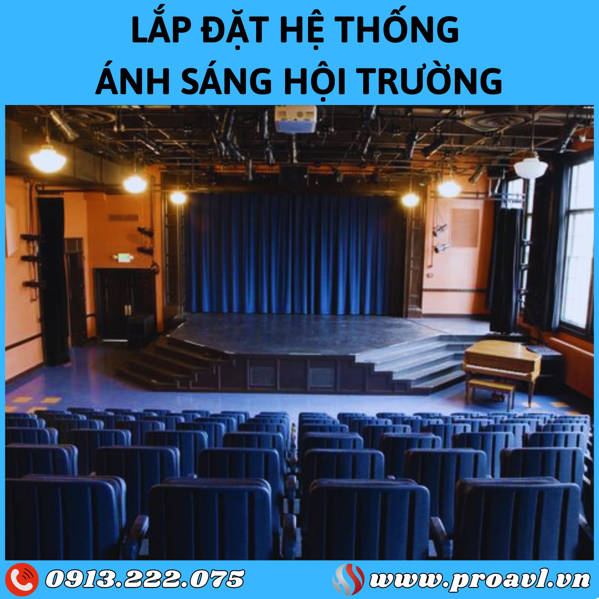 Thi công hệ thống ánh sáng Hội trường chuyên nghiệp