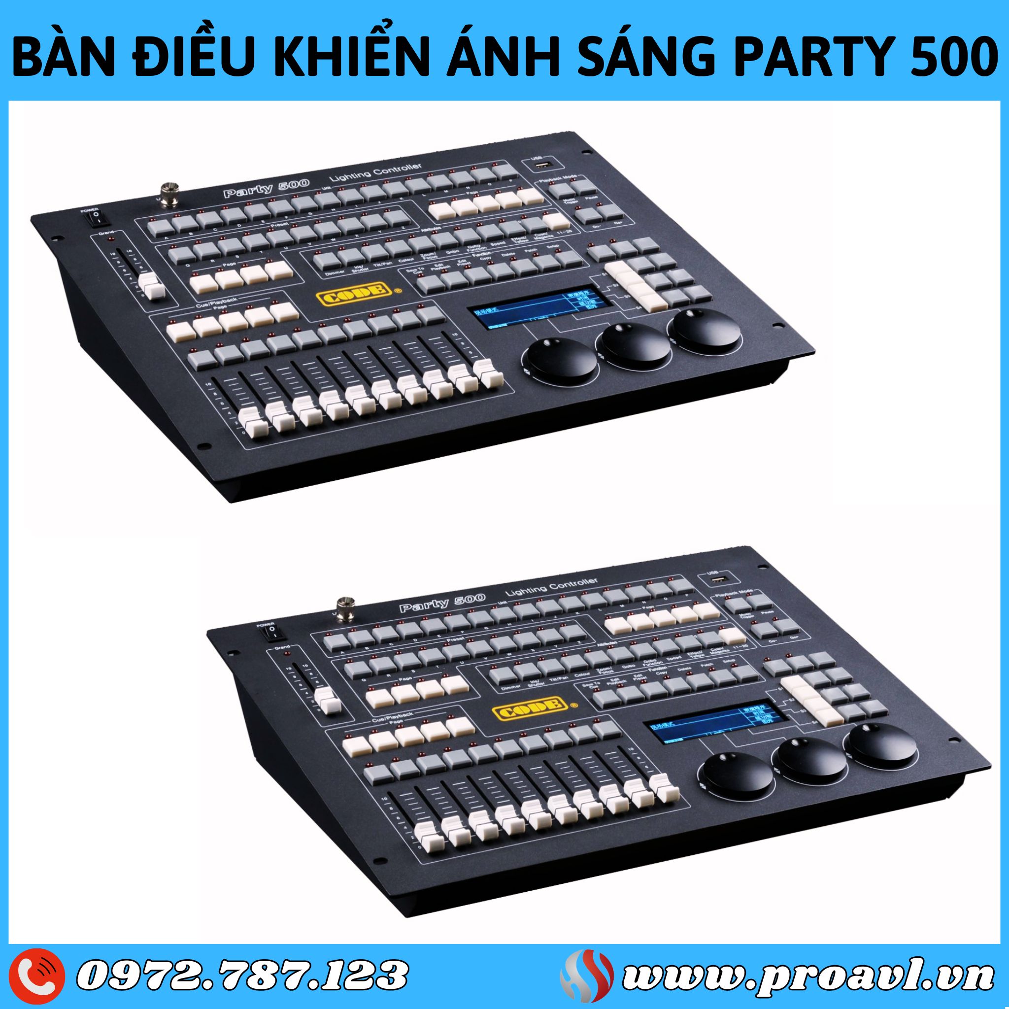 Party 500 stage lighting control desk - Genuine CODE