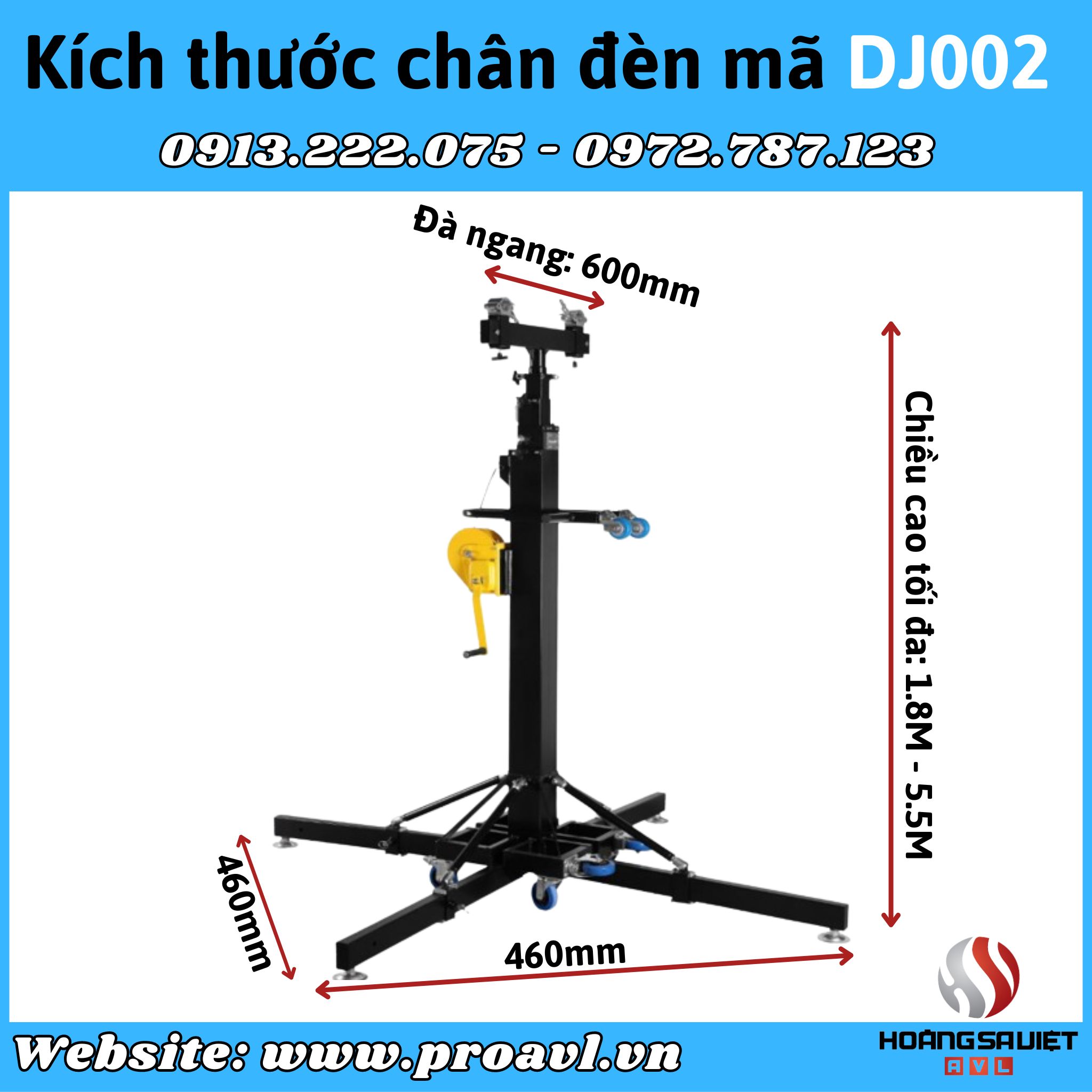 Dimensions of DJ002 stage light hanger Dimensions of DJ002 stage light hanger