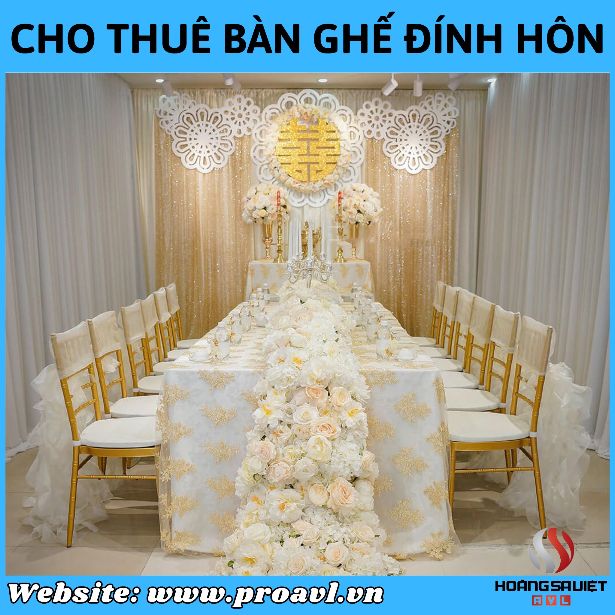 Cho thuê bàn gia tiên đám cưới tại Hà Nội