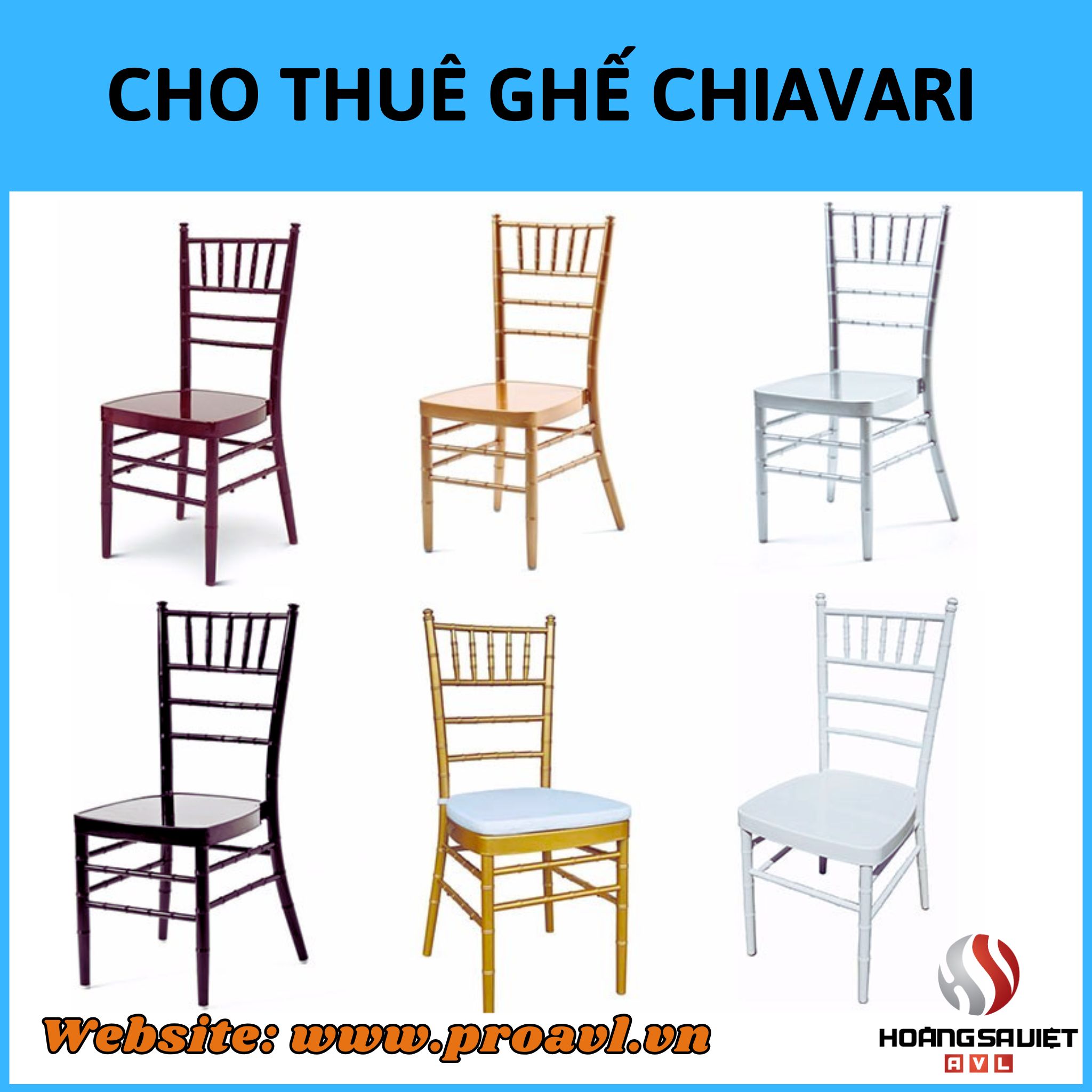 Cho thuê ghế Chiavari giá rẻ Cho thuê ghế Chiavari giá rẻ