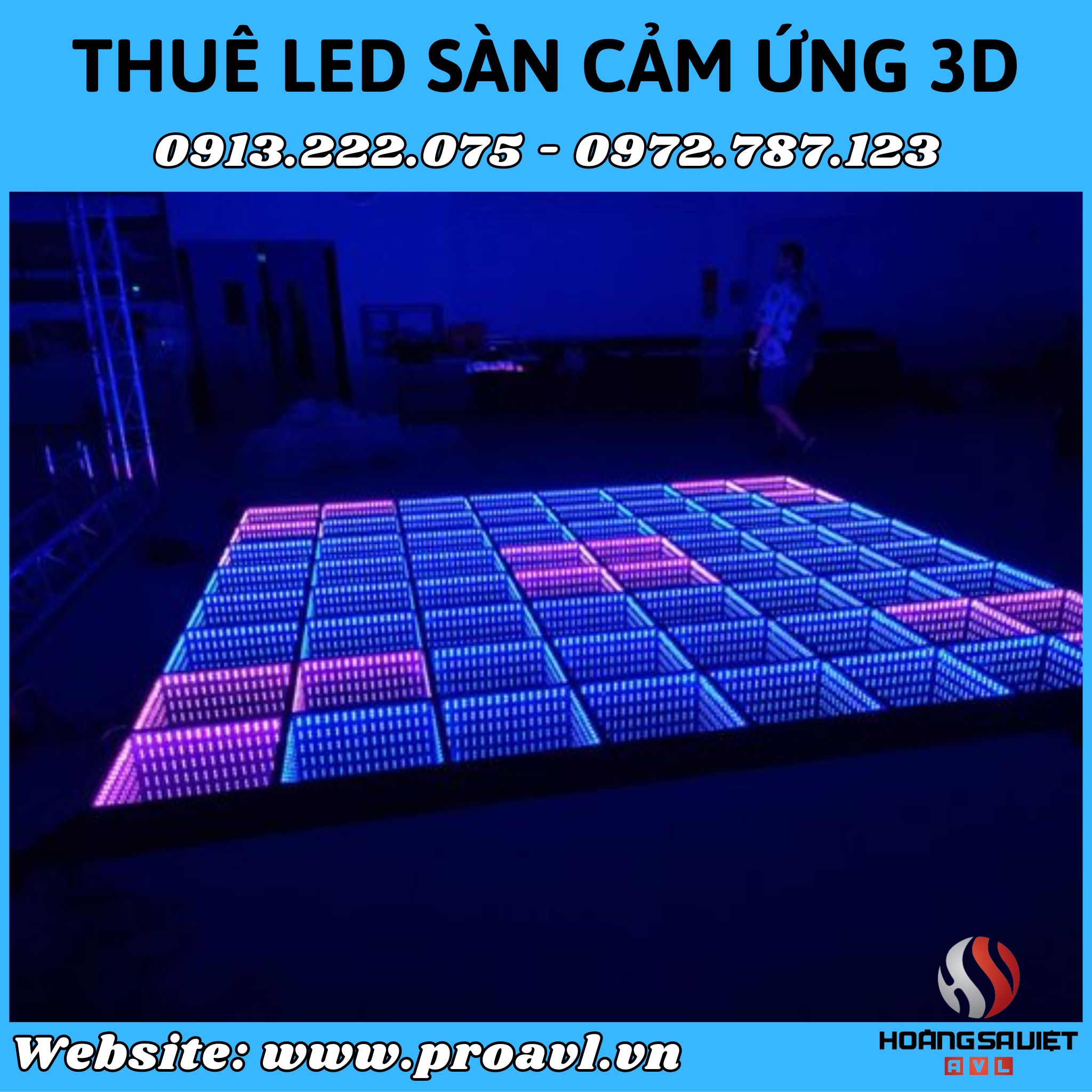 3D touch LED floor rental in Hanoi 3D touch LED floor rental in Hanoi