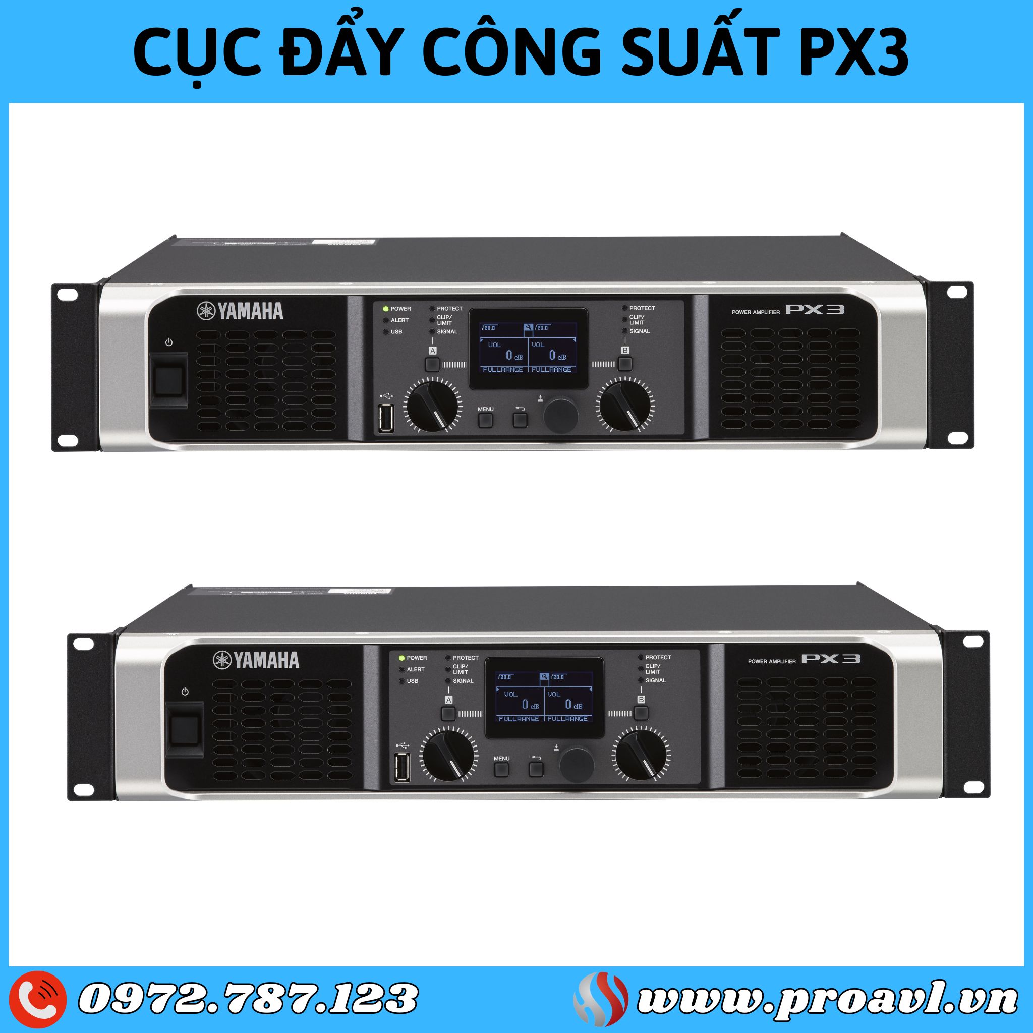 Cục đẩy công suất Yamaha PX3 chính hãng Cục đẩy công suất Yamaha PX3 chính hãng