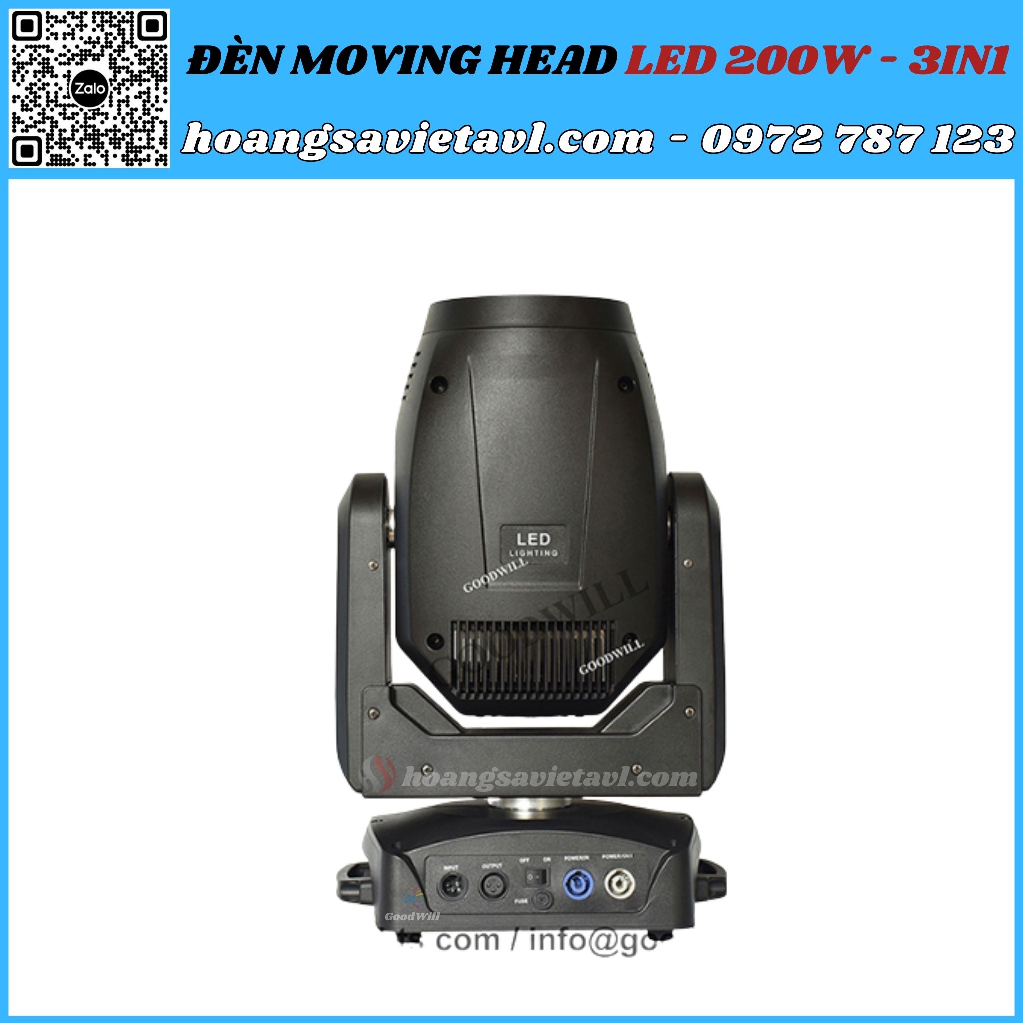 Moving Head LED Stage Light 200W 3in1 GoodWill Moving Head LED Stage Light 200W 3in1 GoodWill