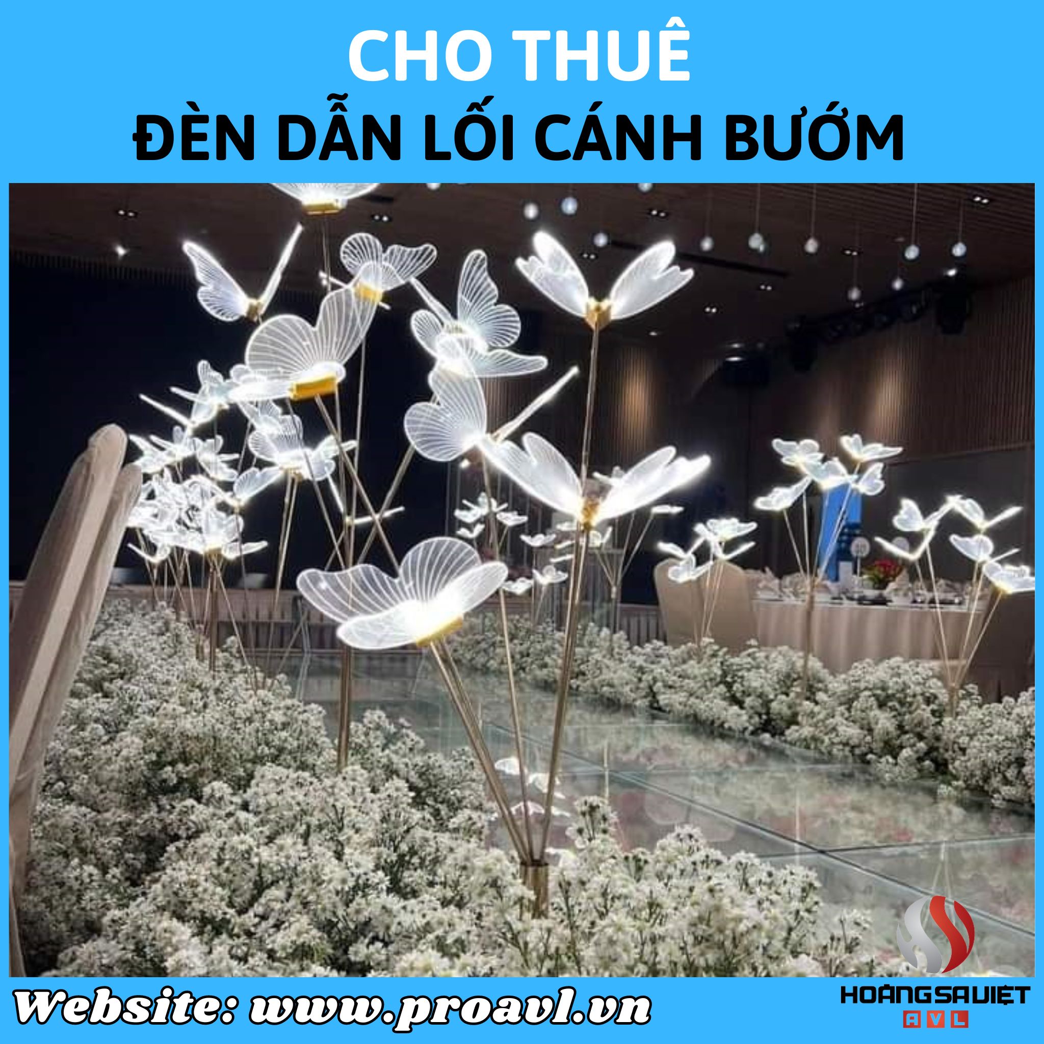 Cho thuê Đèn dẫn lối sân khấu cánh bướm tại Hà Nội Cho thuê Đèn dẫn lối sân khấu cánh bướm tại Hà Nội