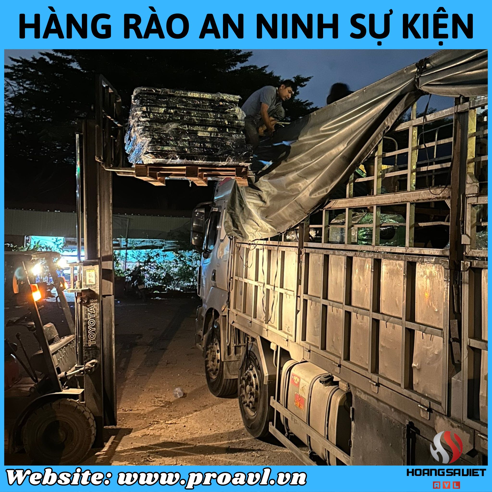 Hình ảnh thực tế rào chắn an ninh tại kho xưởng HSV ProAVL
