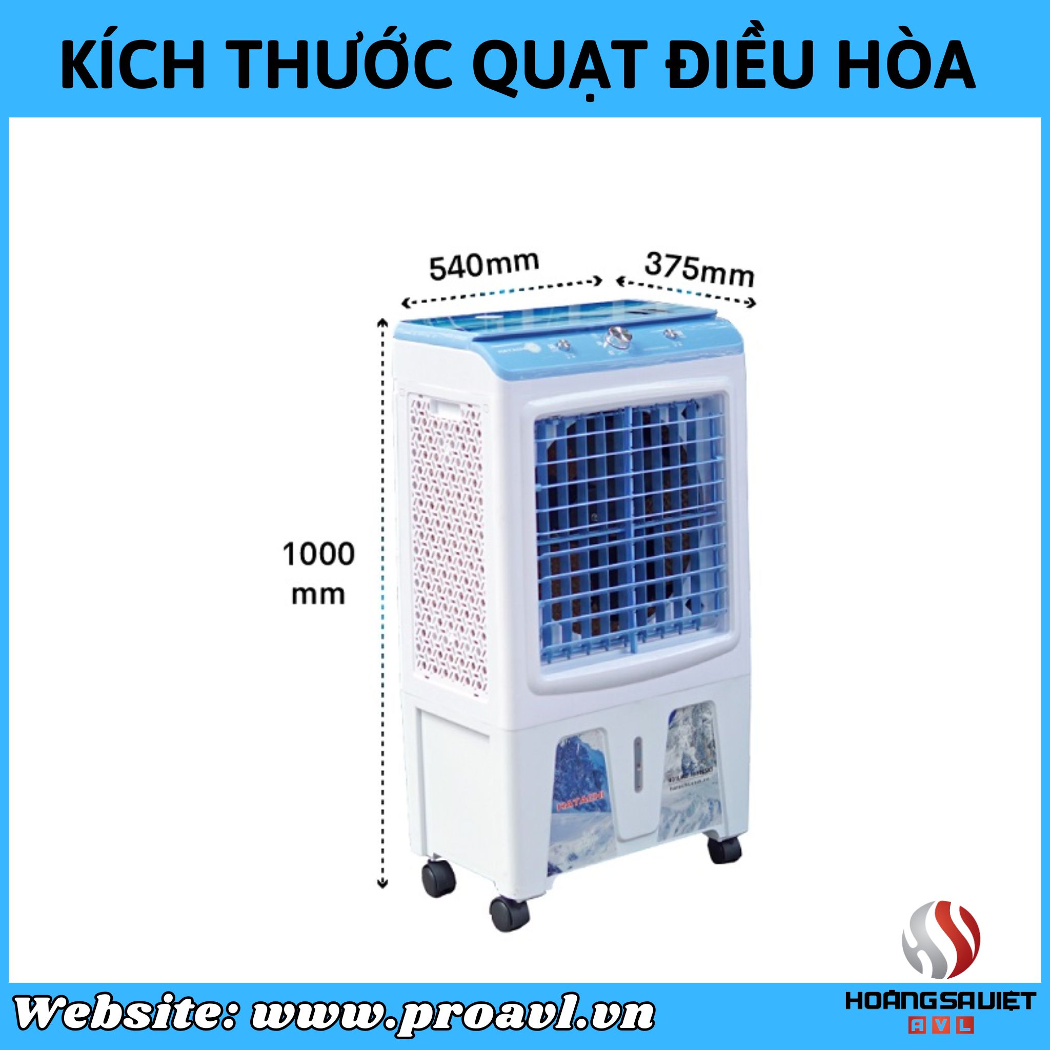 Reference size of steam fan 