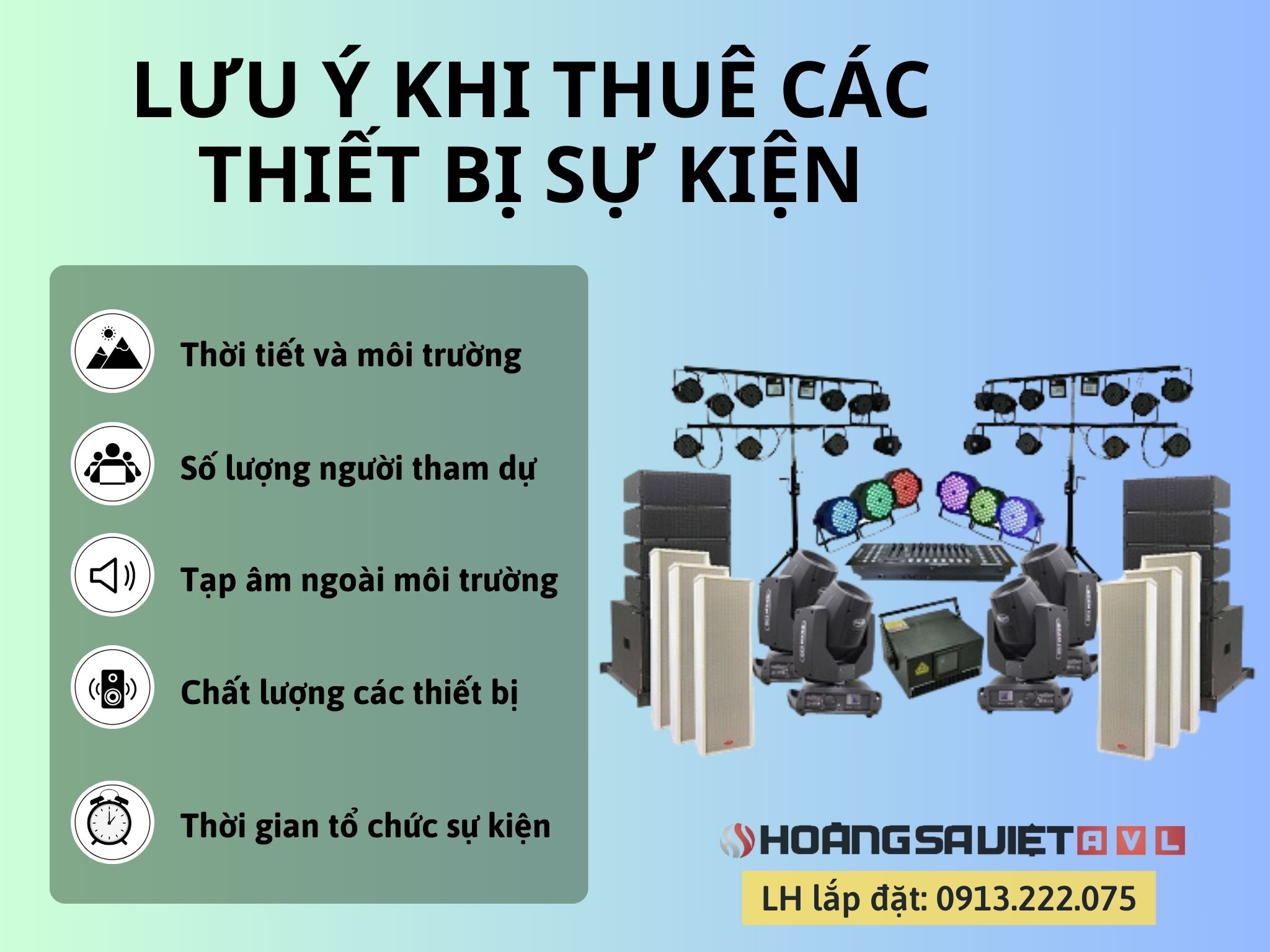 Lưu ý khi thuê các thiết bị sự kiện ngoài trời