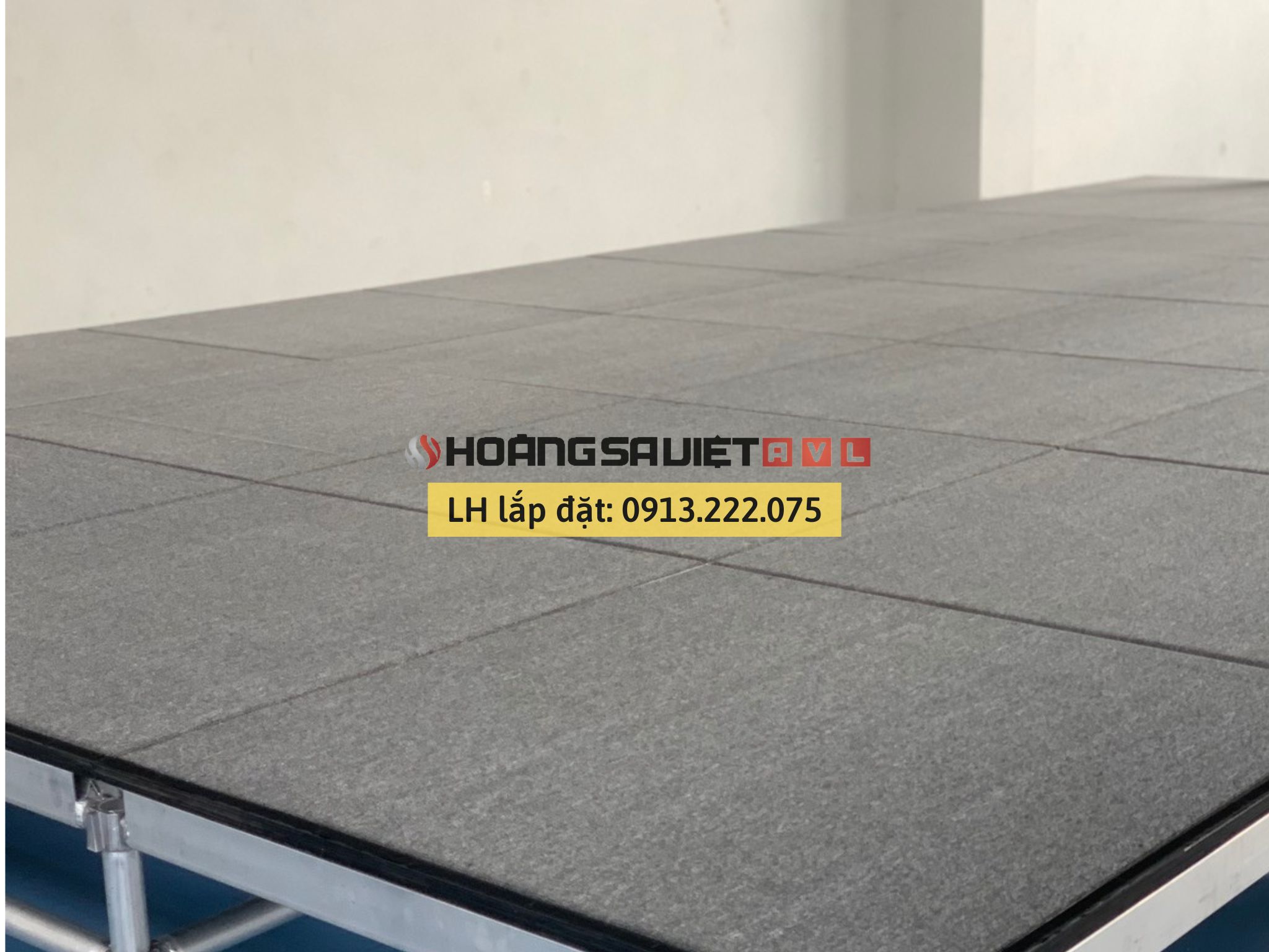 Lắp đặt sân khấu lắp ghép di động tại HSV ProAVL