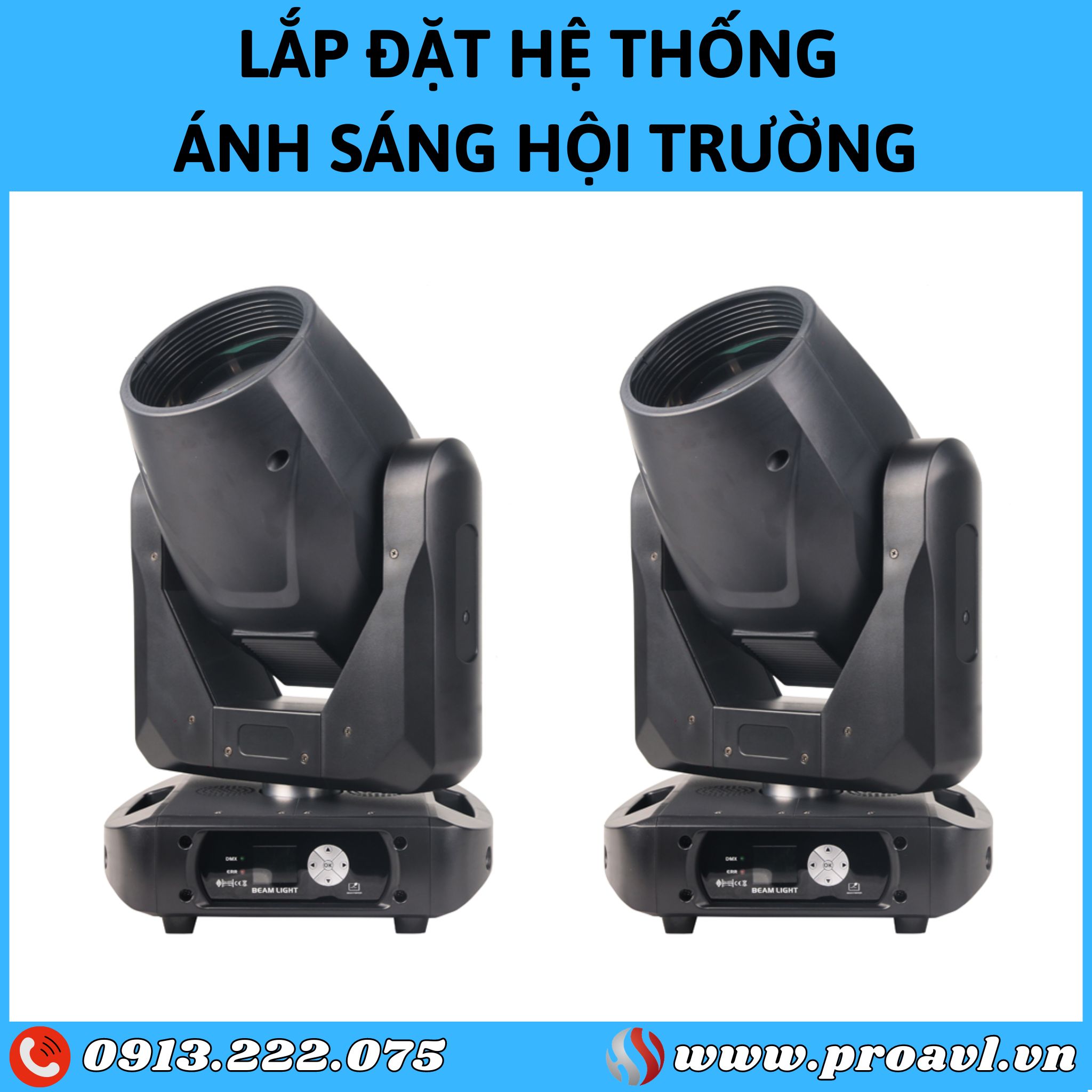 Lắp đặt Đèn Moving Beam cho hội trường