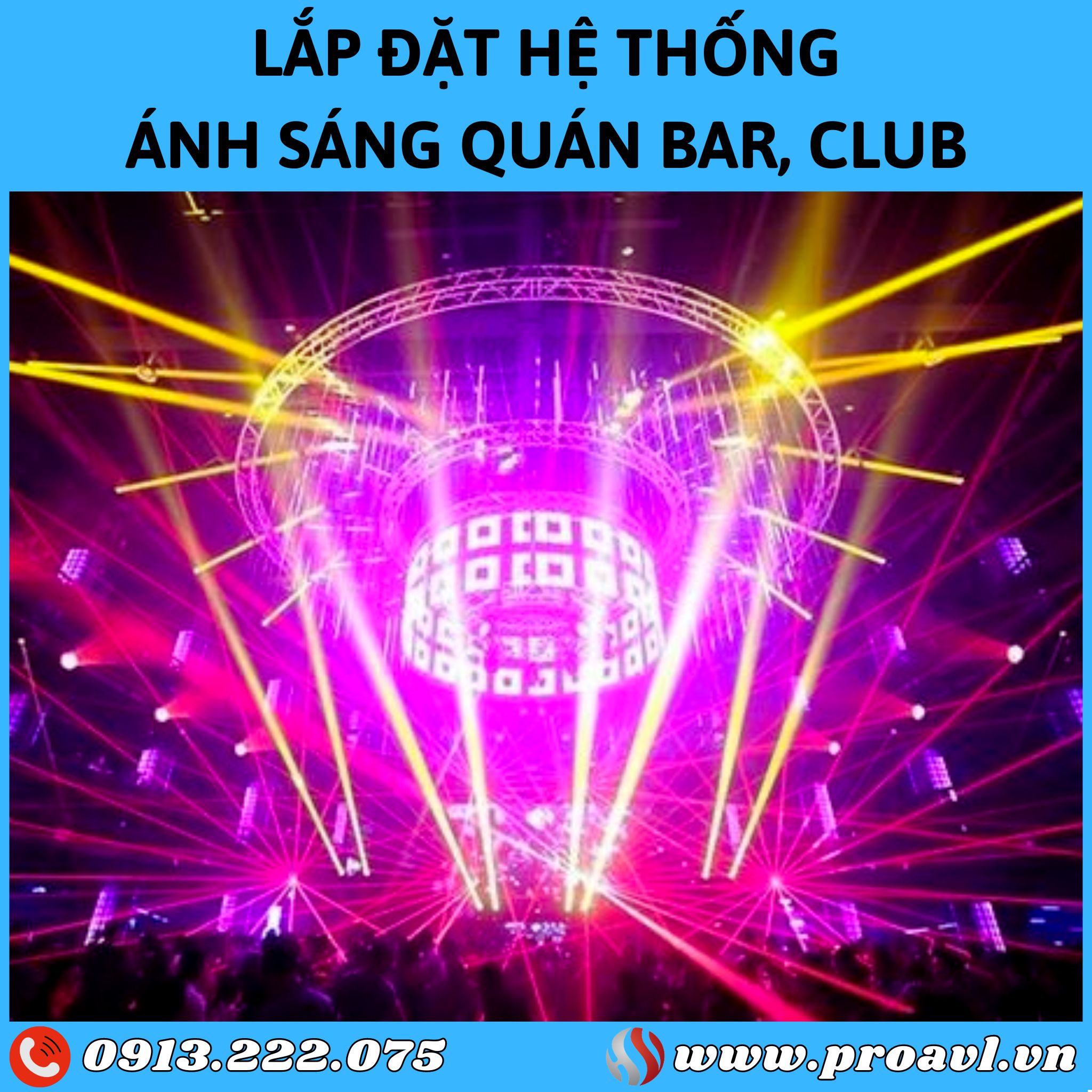 Thi công và lắp đặt Ánh sáng quán Bar, Club Chuyên nghiệp - Uy tín