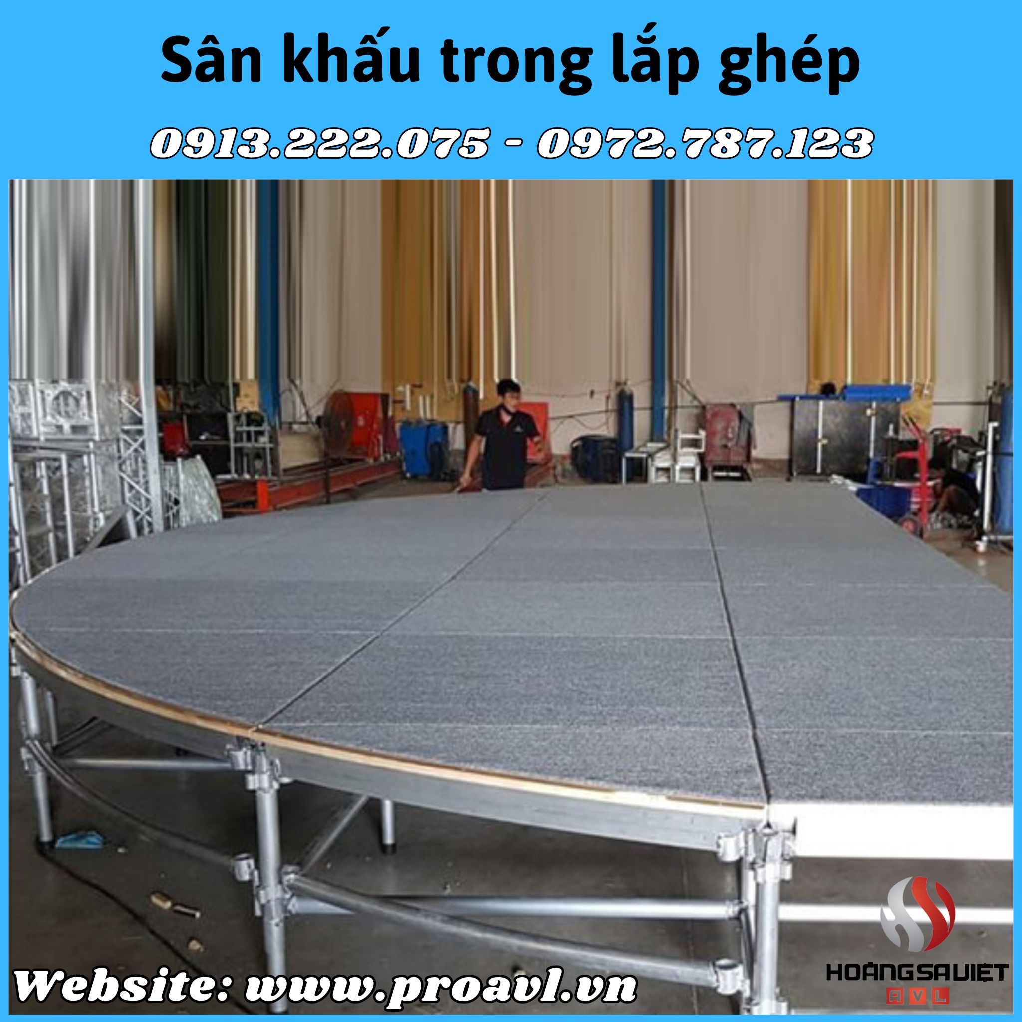 Round assembly stage