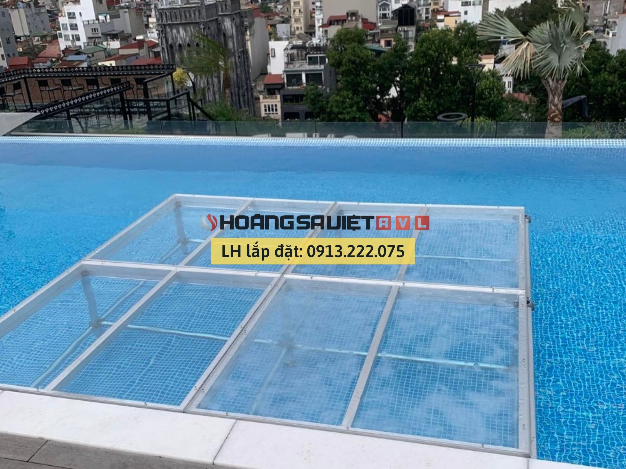 Thi công, lắp đặt sân khấu kính cường lực tại Khách sạn Anatole