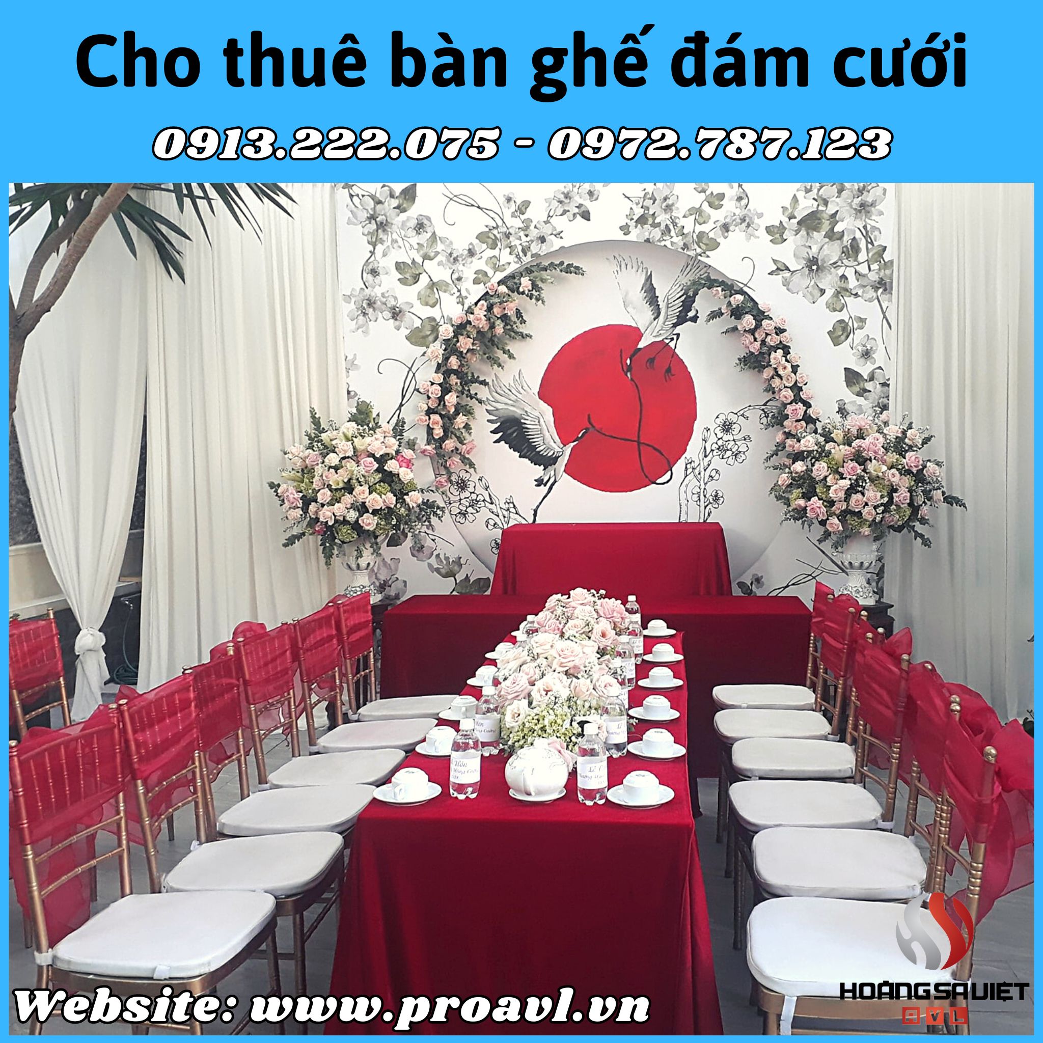 Cho thuê bàn ghế đám cưới tại Hà Nội