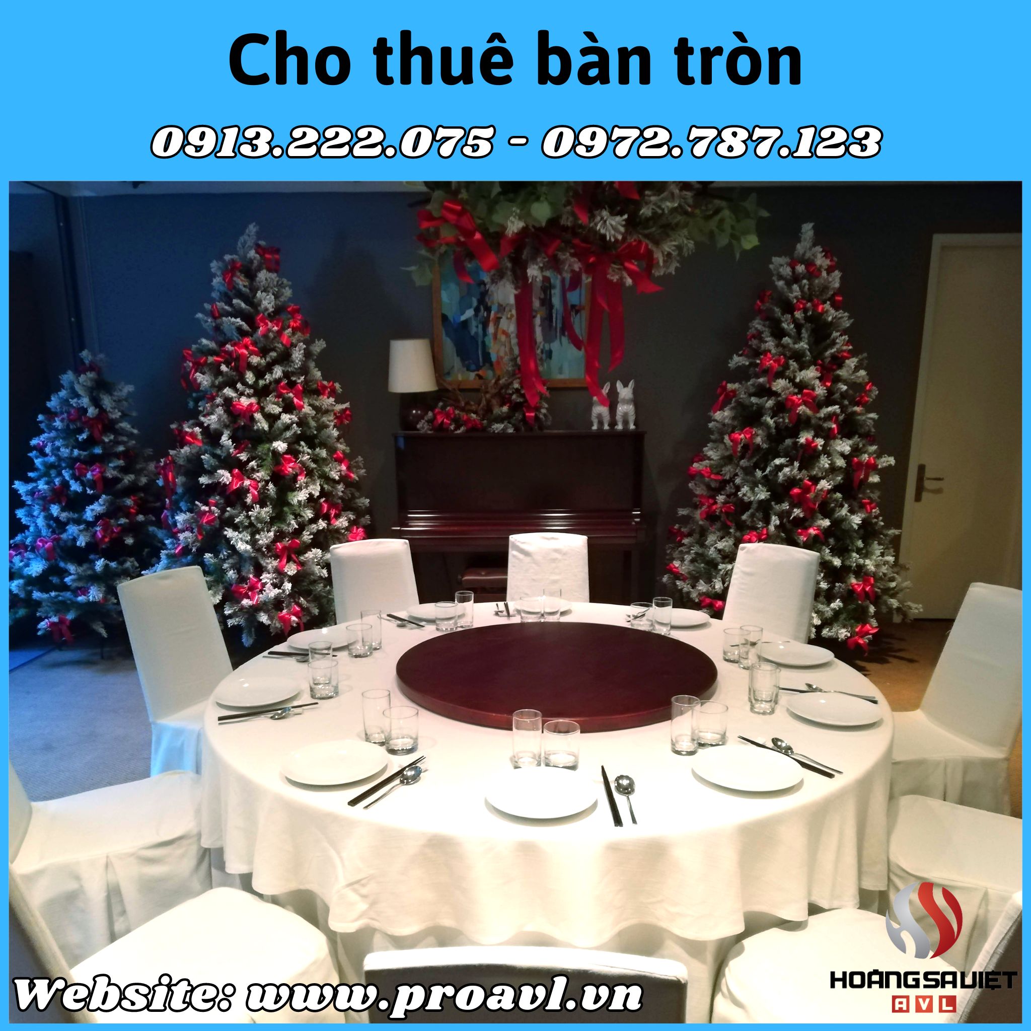 Cho thuê bàn tròn