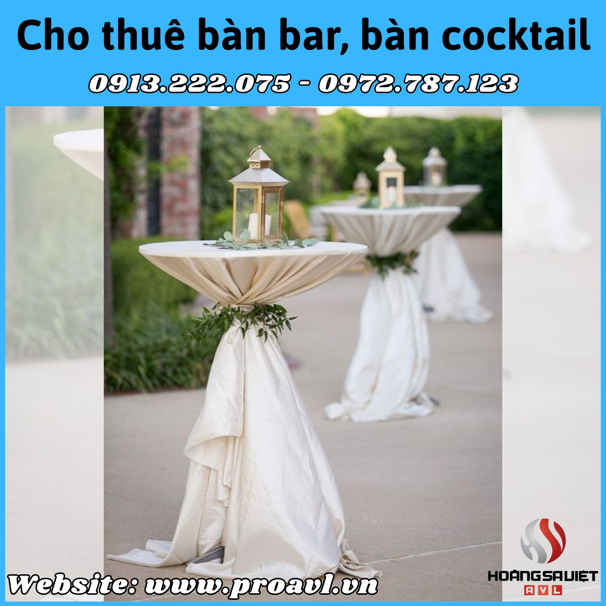Cho thuê bàn Bar, bàn Cocktail