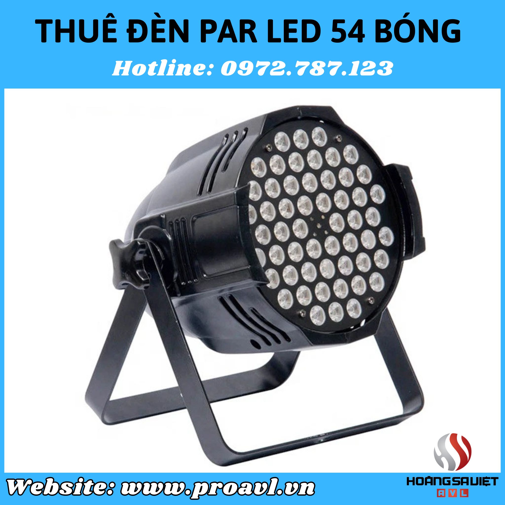 Đèn Par Led sân khấu 54 bóng 