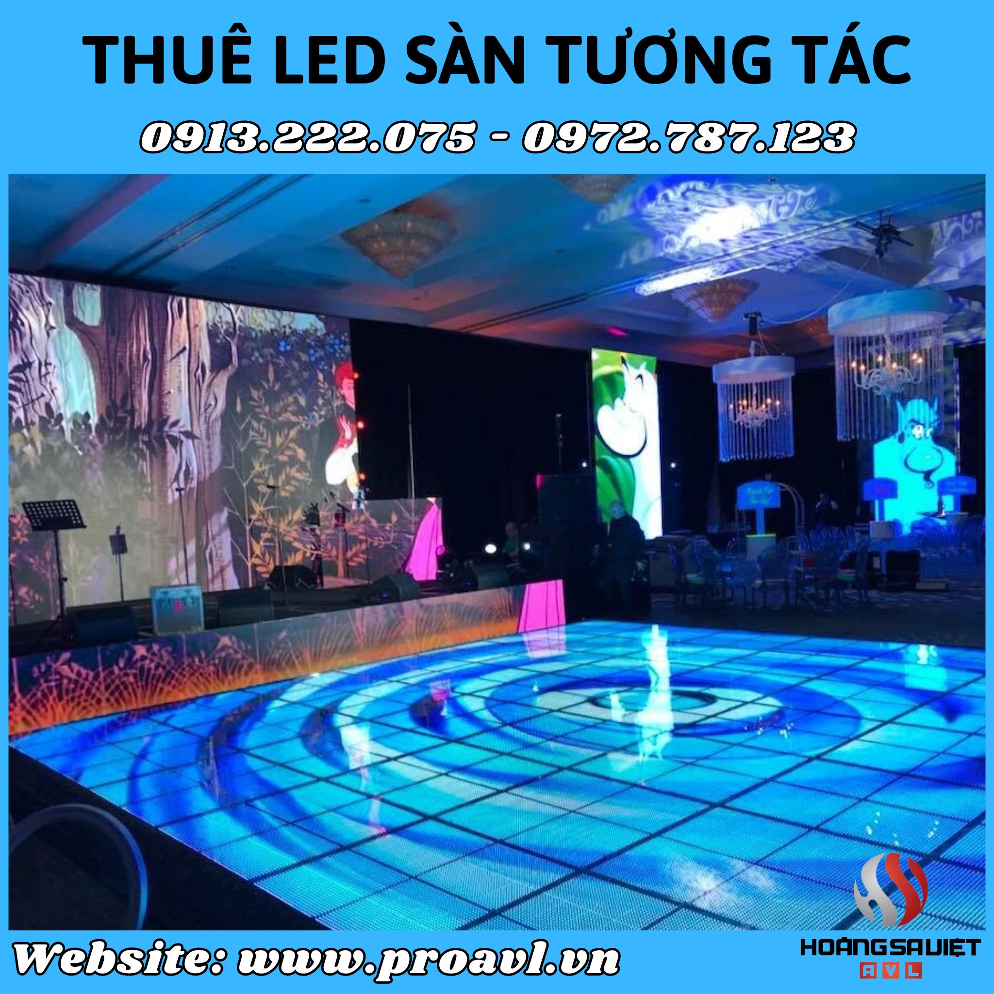 Professional interactive LED floor rental in Hanoi Professional interactive LED floor rental in Hanoi