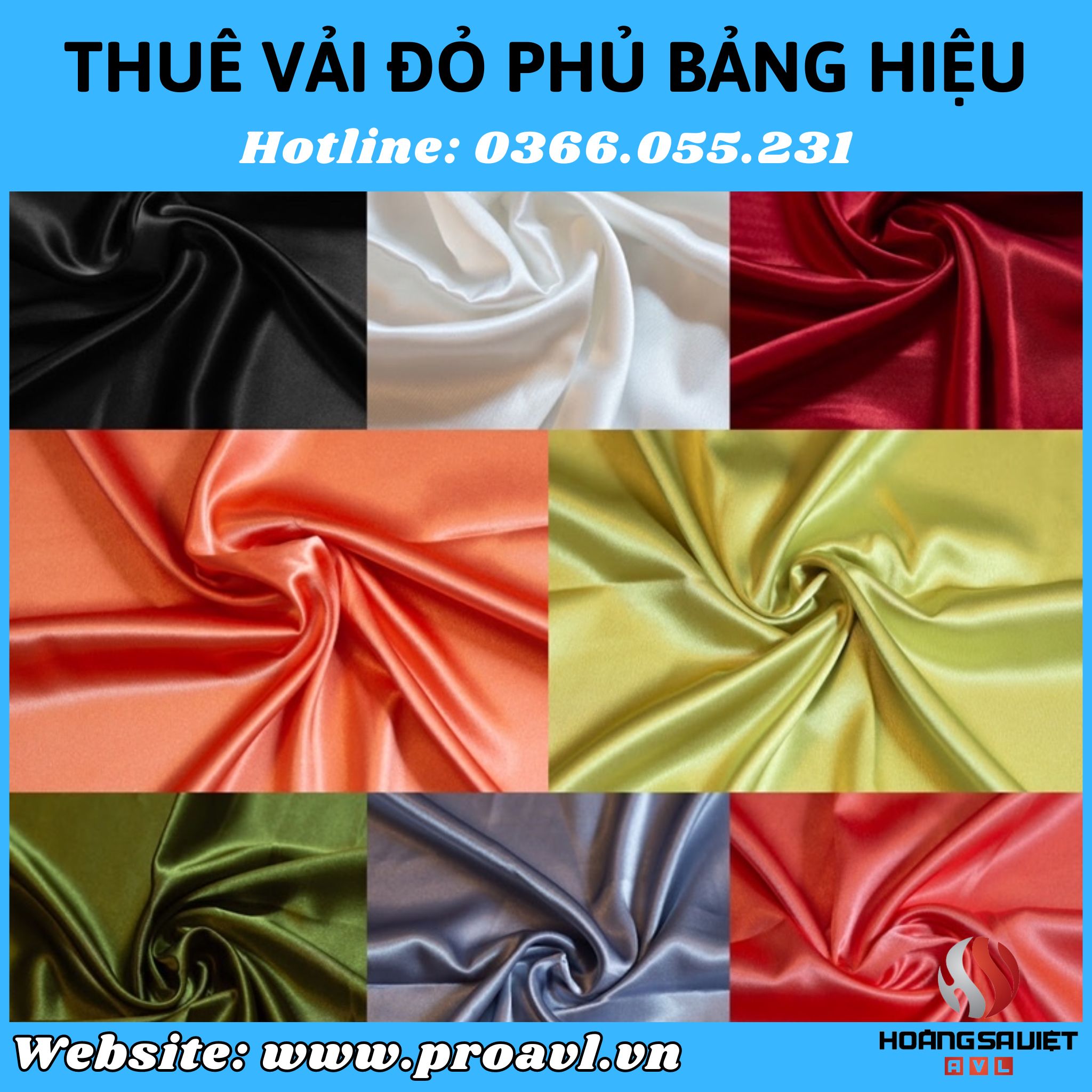 Colors of sign cloths at HSV ProAVL Hanoi Colors of sign cloths at HSV ProAVL Hanoi