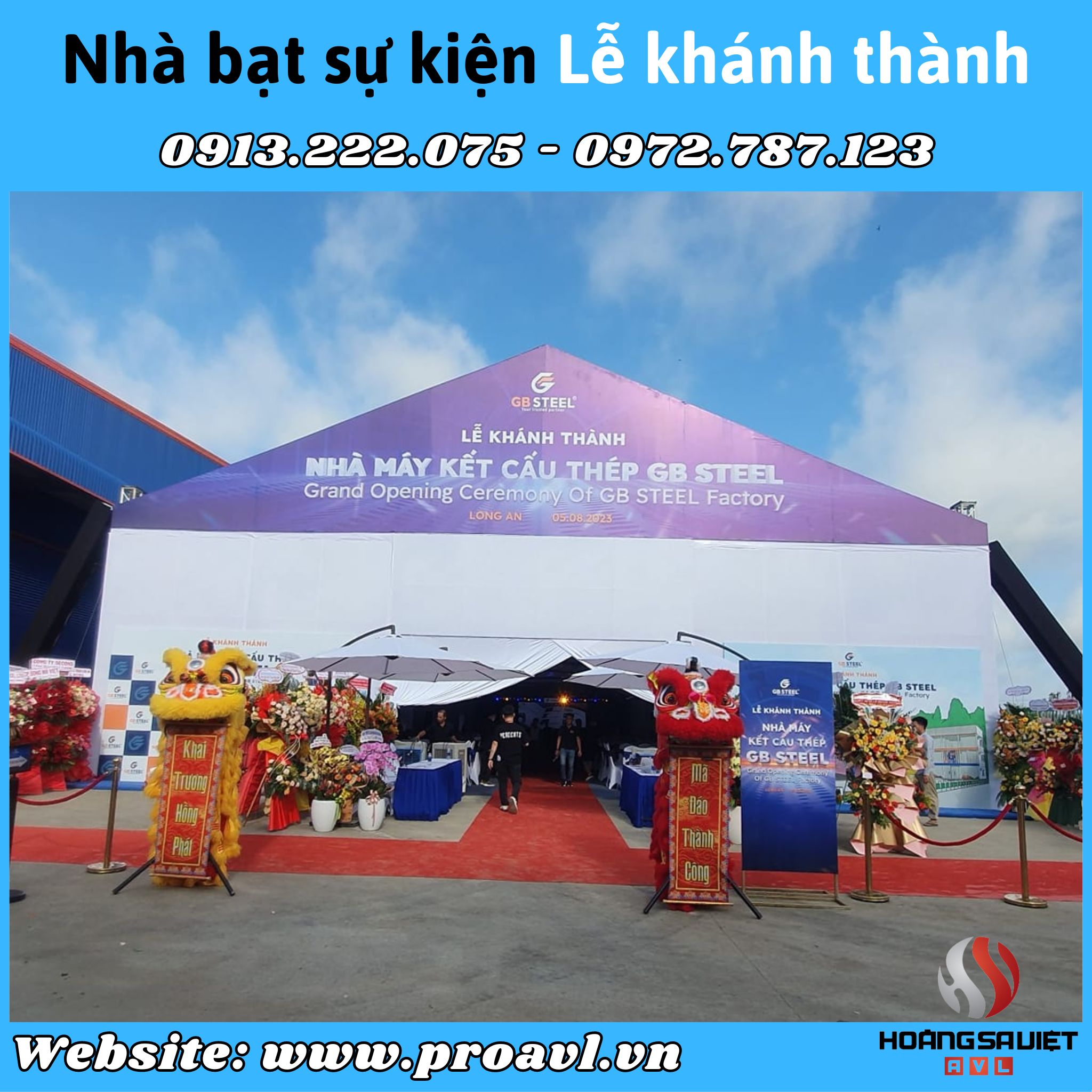 Event tent Inauguration ceremony