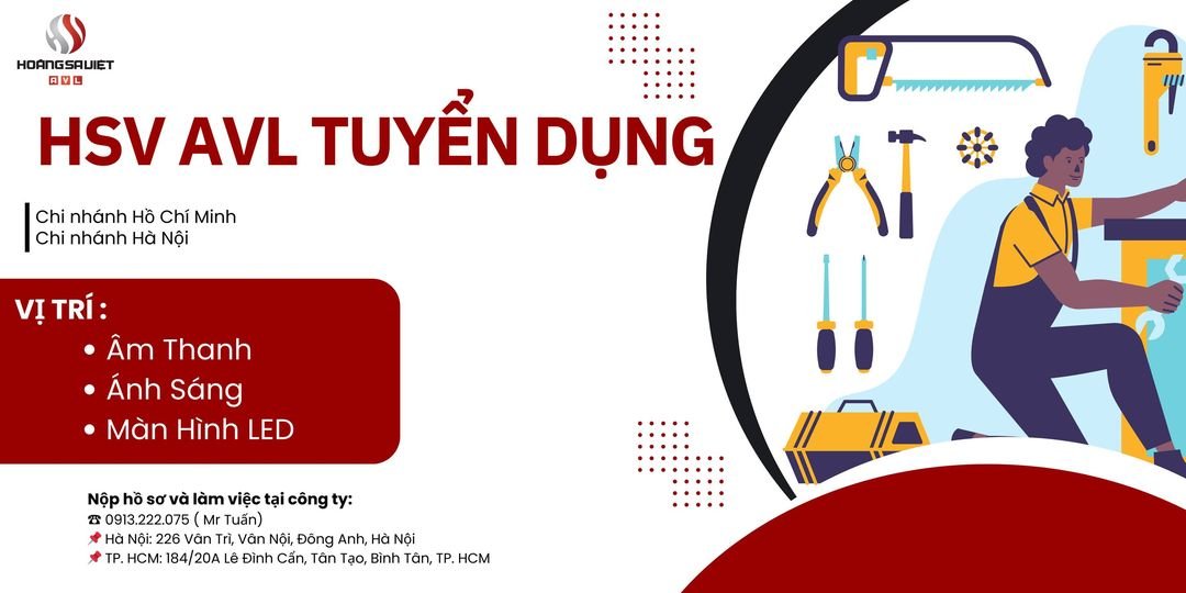 Tuyển dụng kỹ thuật viên âm thanh ánh sáng