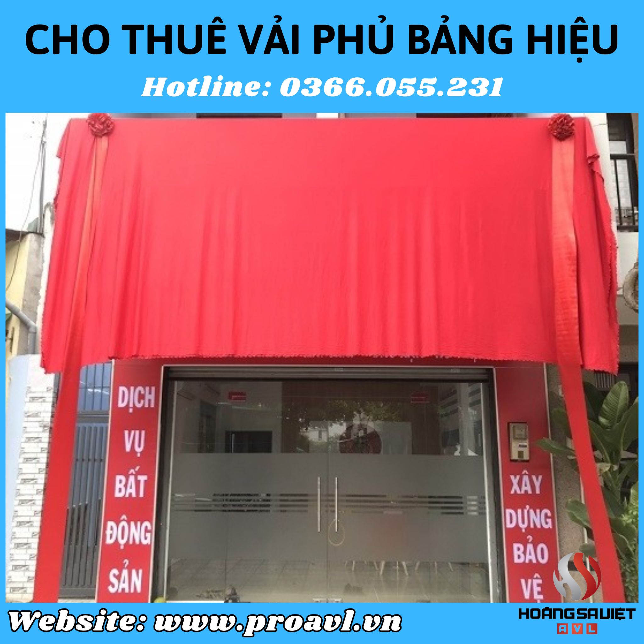 Rental of Opening and Inauguration sign covers in Hanoi Rental of Opening and Inauguration sign covers in Hanoi