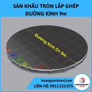 Bán, Cho Thuê Sân Khấu Tròn Lắp Ghép Đường Kính 9M