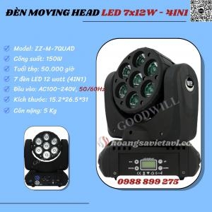 Đèn Moving Head Led 7X12W - 4In1 Đèn Moving Head Led 7X12W - 4In1